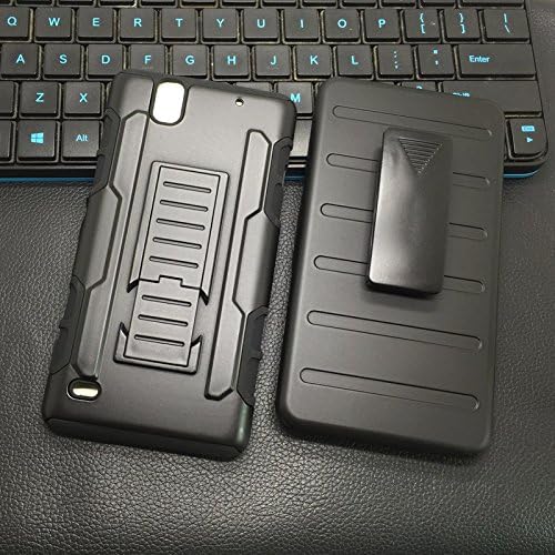 Xperia C4 Case, FRKJ Black Advanced Armor Hard Hybrid Military Case Cover For Sony Xperia C4 E5333 E5306 E5303 E5353 E5343 E5363