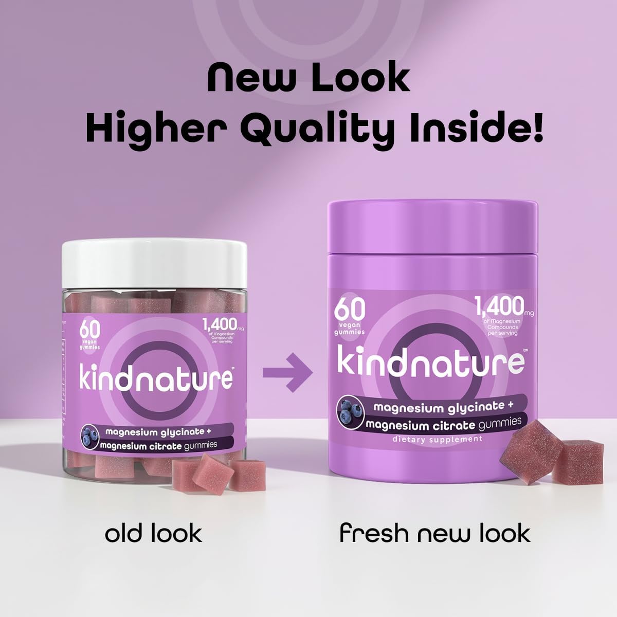 KINDNATURE Magnesium Glycinate & Citrate Gummies – Calm Magnesium Complex for Sleep, Stress, Cramps & Digestion – Chewable Vegan Magnesium Supplement for Women, Teens, Adults – 60 Ct - Image 2