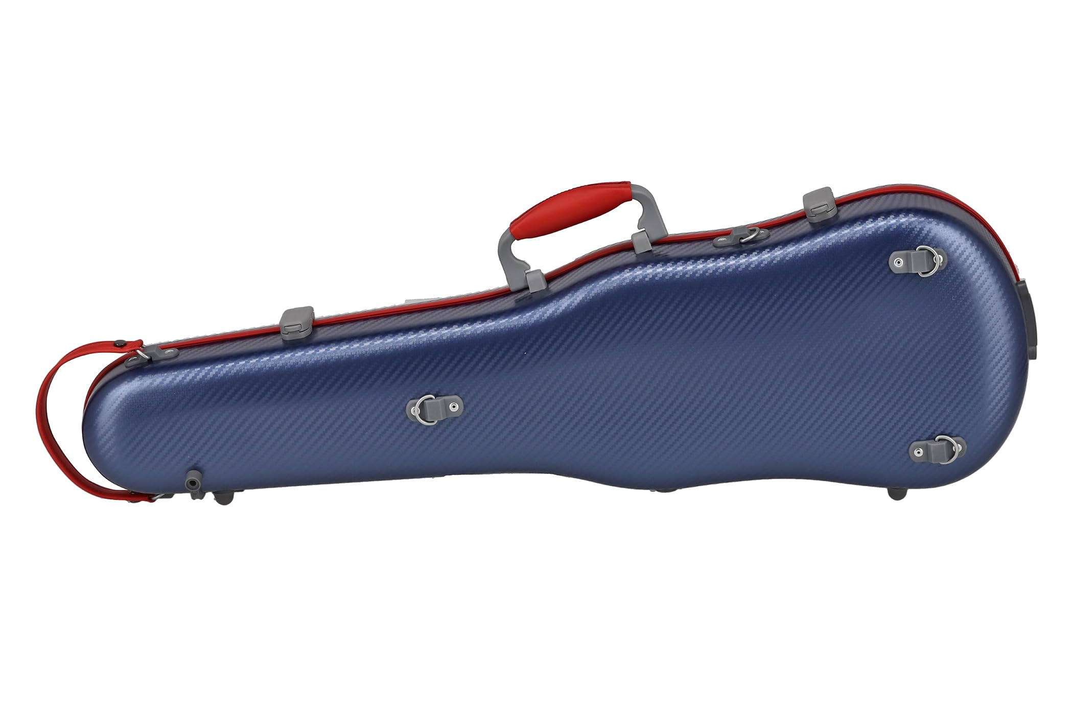 GEWA Custodia per violino FUN Series policarbonato 4/4-1/2 dimensione Blu/Rosso, interno nero, 2 cinghie zaino rimovibili, tasca accessori, sospensione imbottita, maniglia laterale aggiuntiva