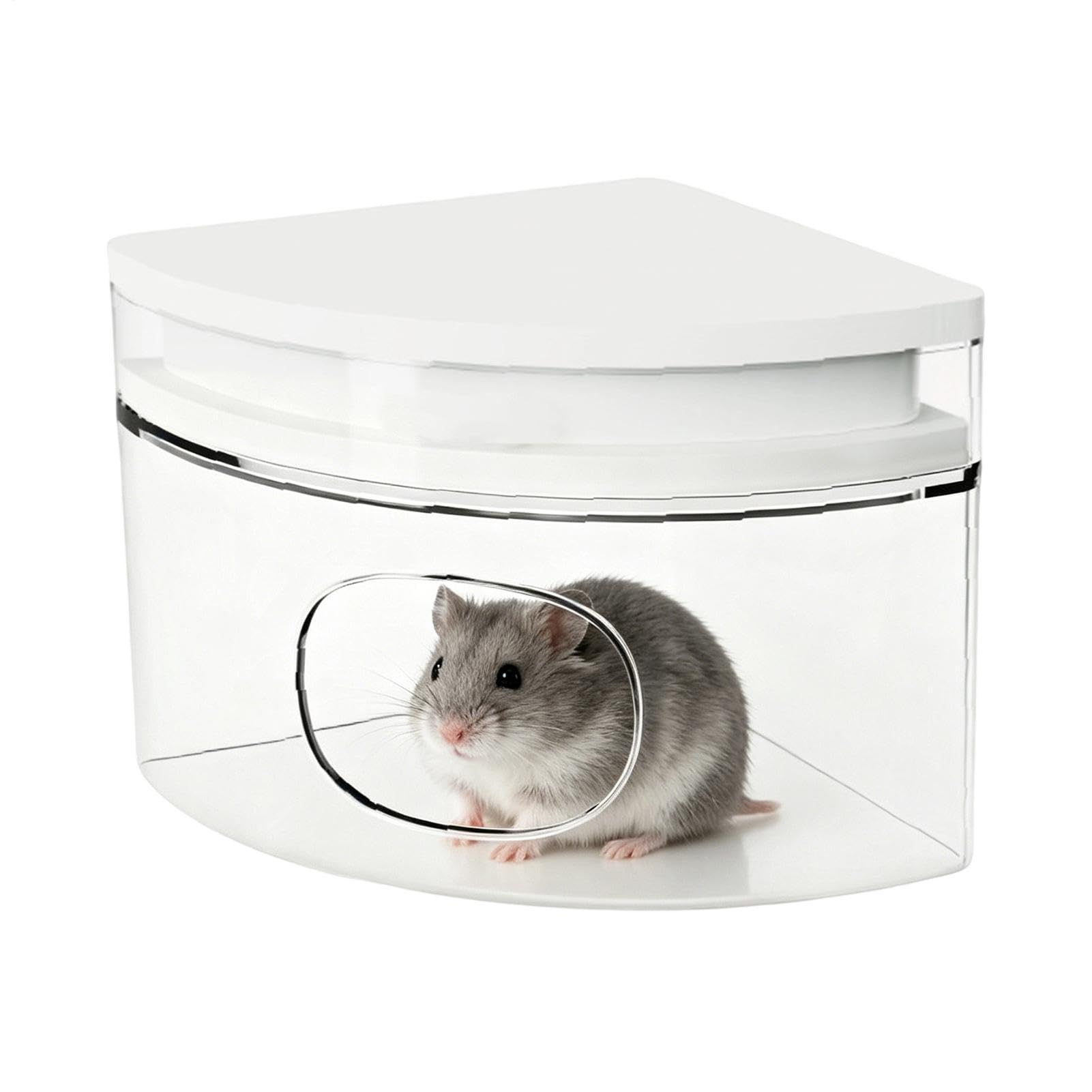Casetta Piccoli Animali Rifugio Rinfrescante Rimovibile per Animali | Rifugio per Criceti Topi Lemming Furetti Scoiattoli Conigli Nani Gerbilli Cincillà Criceto Orsetto Seta Dorato