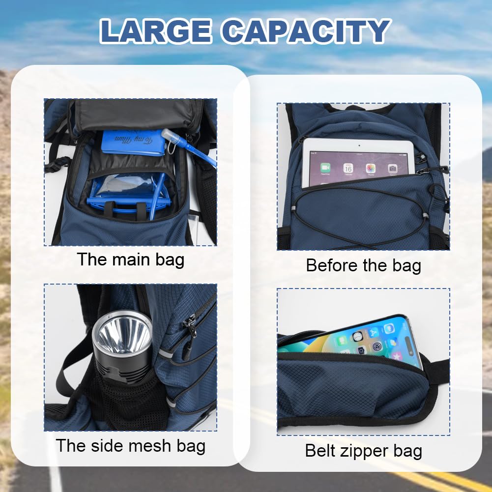 flintronic Mochila de ciclismo Ligera para Hombre Mujer Ciclismo Camping