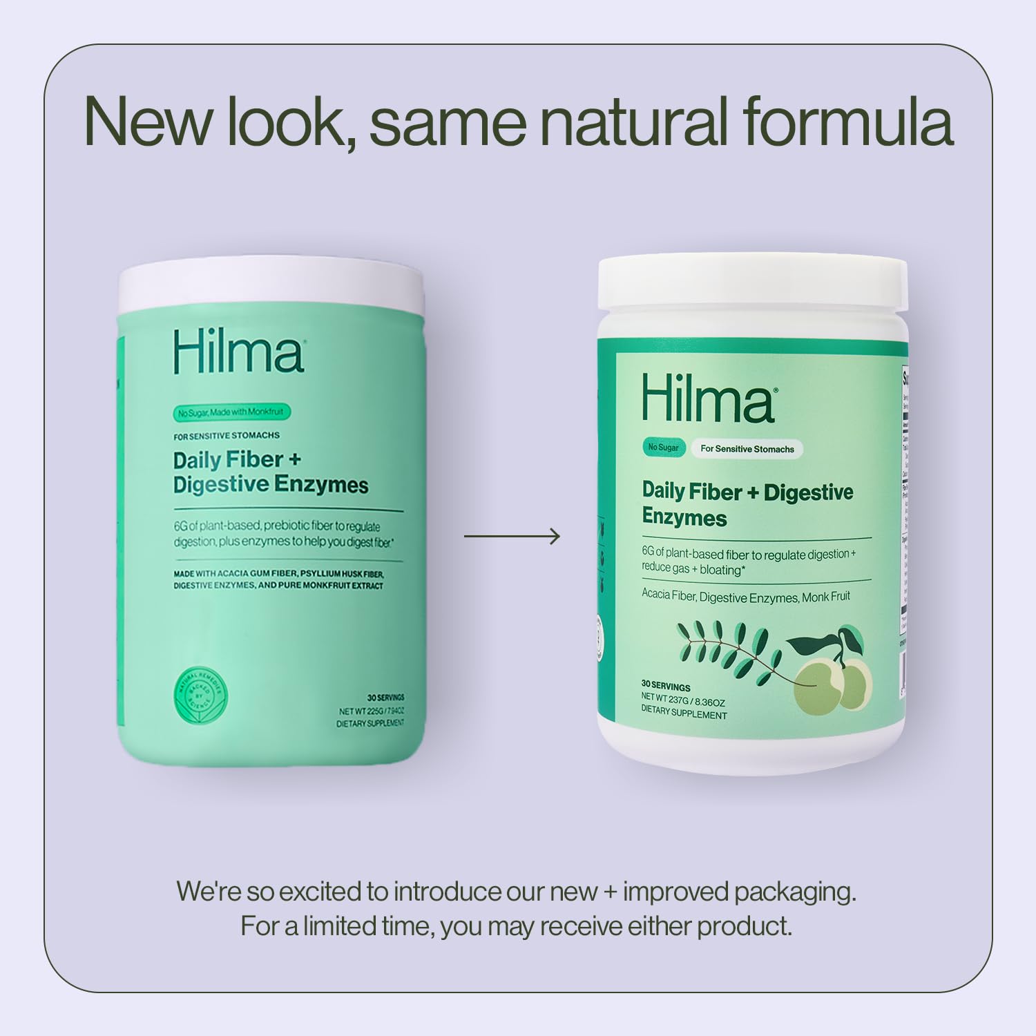Hilma Daily Fiber and Digestive Enzymes Powder, Vegan, 30 Servings — Amazon image 2