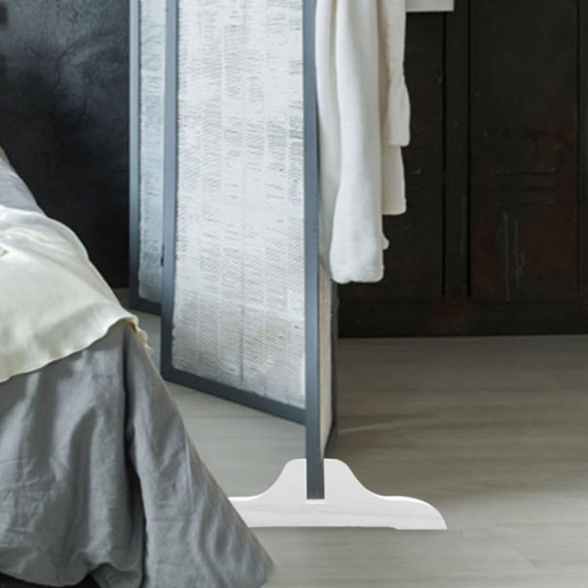 3 soportes ajustables blancos para dividir ambientes, patas de soporte movibles para paneles plegables, soportes estables para el hogar y la oficina