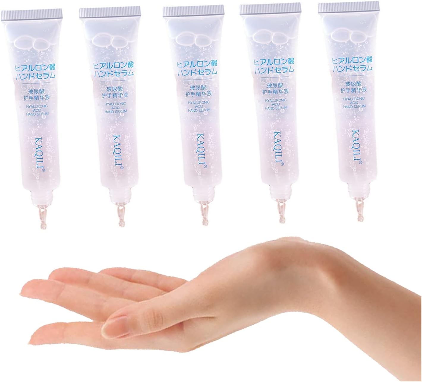 5PCS Hyaluronic Acid Hand Care Essence, Pure Hyaluronic Acid Gel, Pore Shrinking, Hyaluronic Acid Hand Anti-Aging, Skin Moisturizing Essence for Deep Hydration