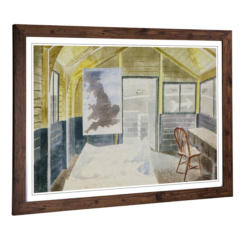Big Box Art Framed Print of Eric Ravilious Operations Design | Wall Art Picture | Home Decor for Kitchen, Living, Dining Room, Bedroom, Hallway, Office, Walnut, A2 / 24.5x18 Inch / 62x45cm