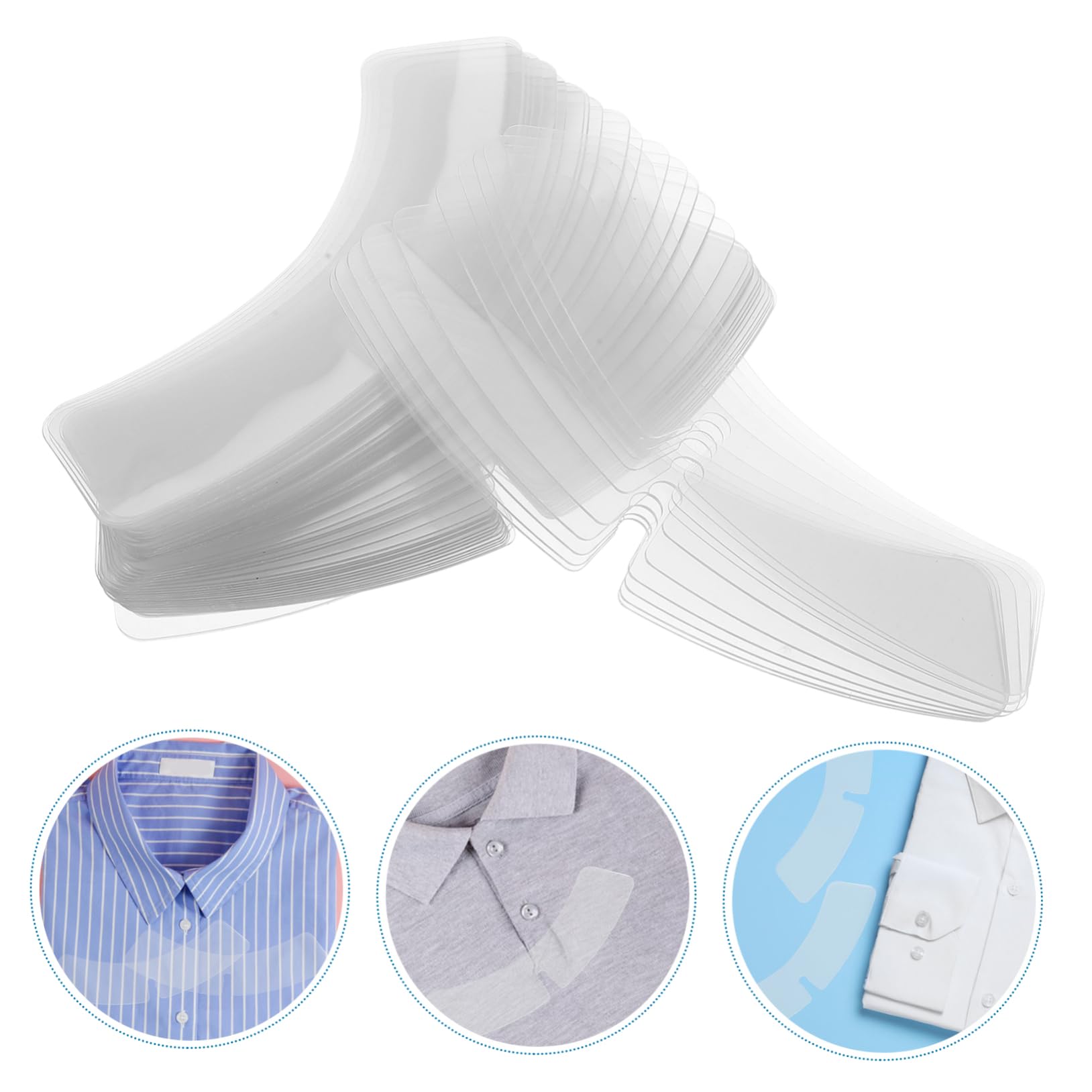 BESTYASH Men's Shirt Collar 100pcs Plastic Collar Support Inserts for Men's Formal Shirts