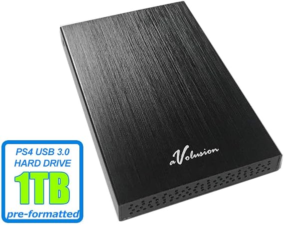 Avolusion HD250U3 1TB USB 3.0 Portable External Gaming Hard Drive (for PS4, Pre-Formatted)
