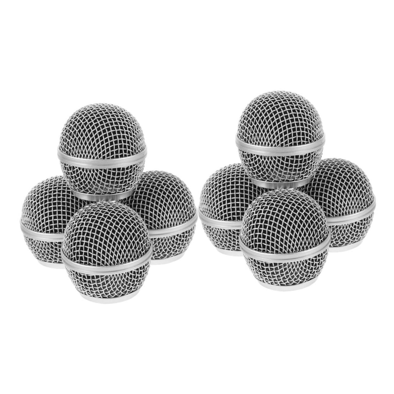TOYANDONA 16pcs Mic Parts Replacement Ball Head Mesh for Microphone Grill and Grill Screen