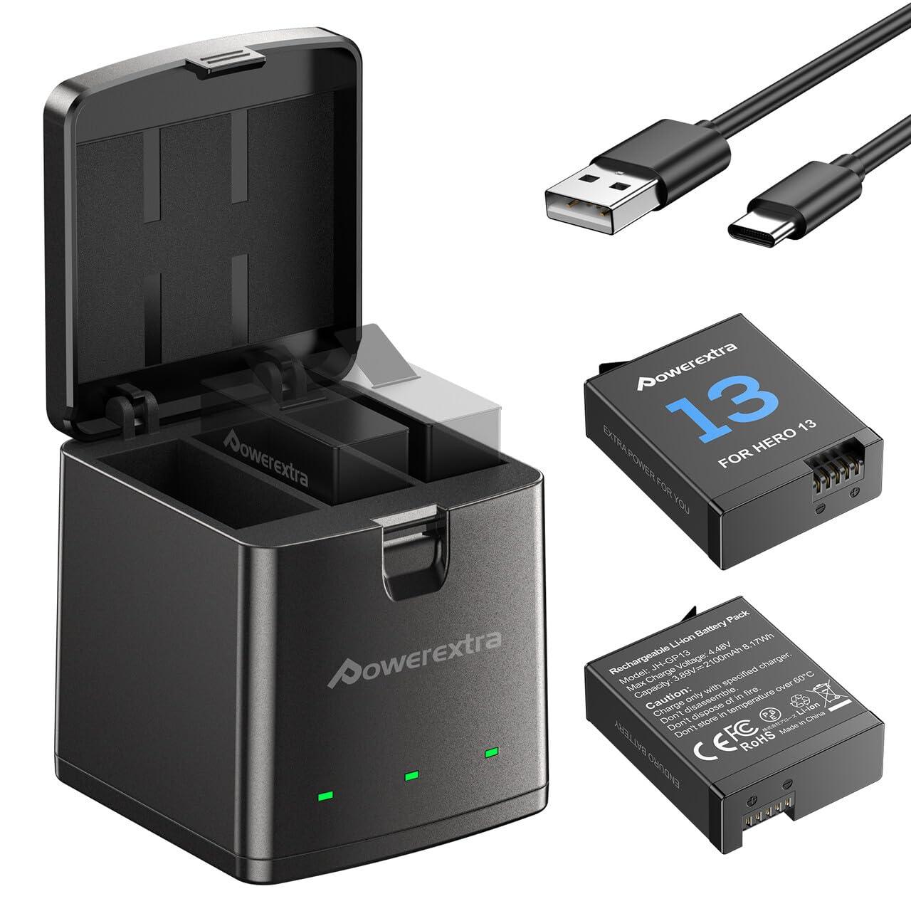GoPro13用バッテリー【新品未開封】 Amazon.co.jp: GoPro Hero13互換バッテリー 充電器セット Enduro