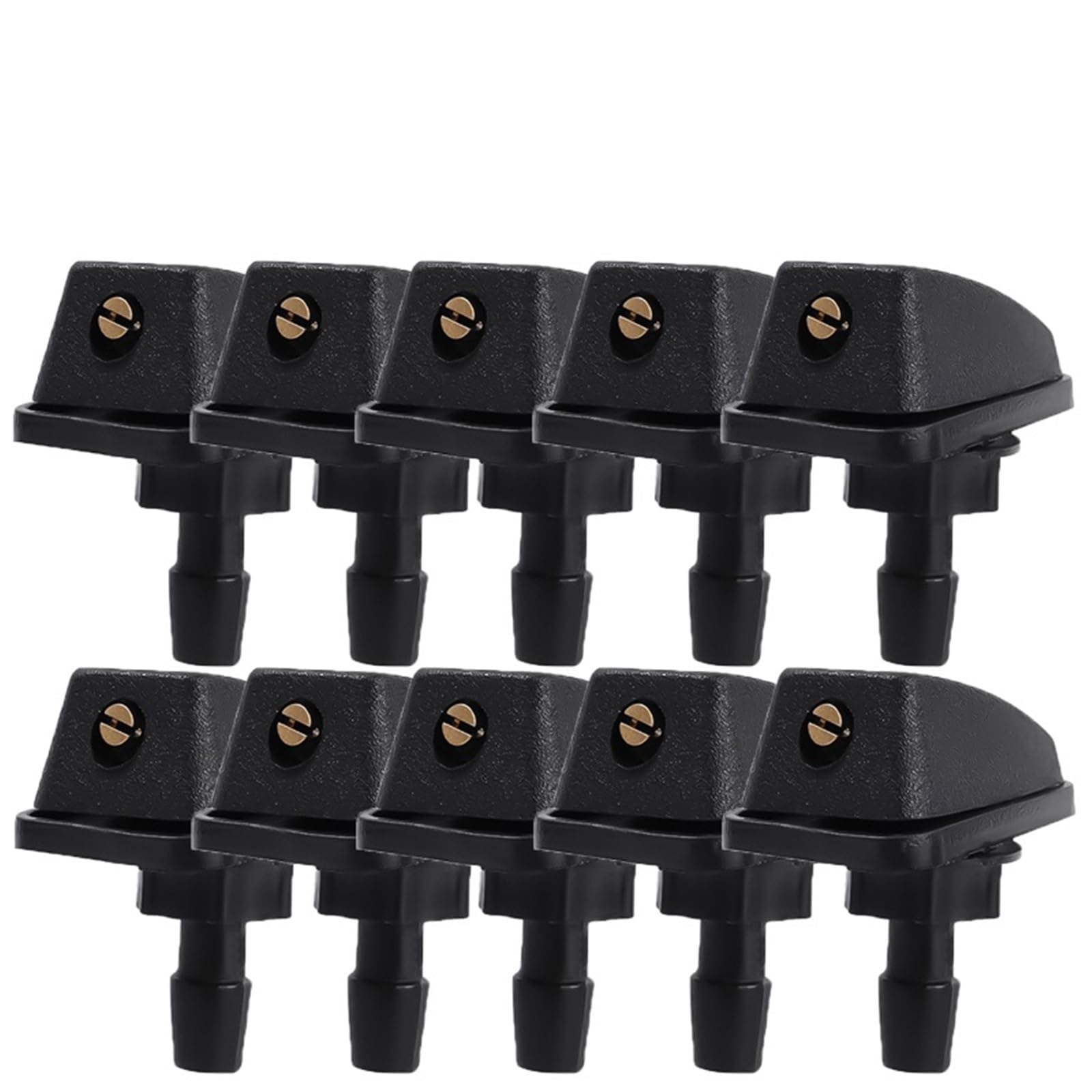 Pacgydk 10X Black Car Windshield Nozzles Universal Windshield Washer Nozzle Jet Spray Head Adjustable For Car Auto Truck Vehicle Front Wiper Cleaning System Parts(10X Black)