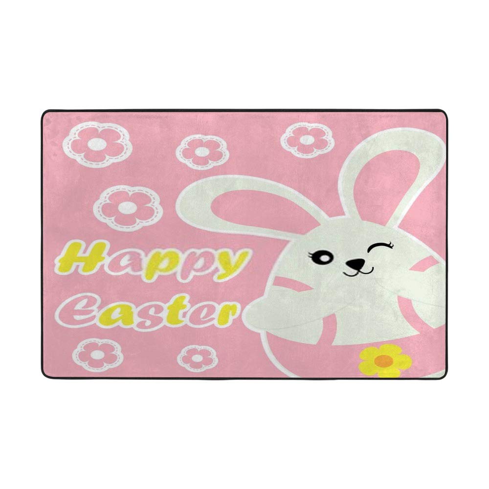 Tapis lapin mignon rose pour salon et terrasse design moderne 160x120cm