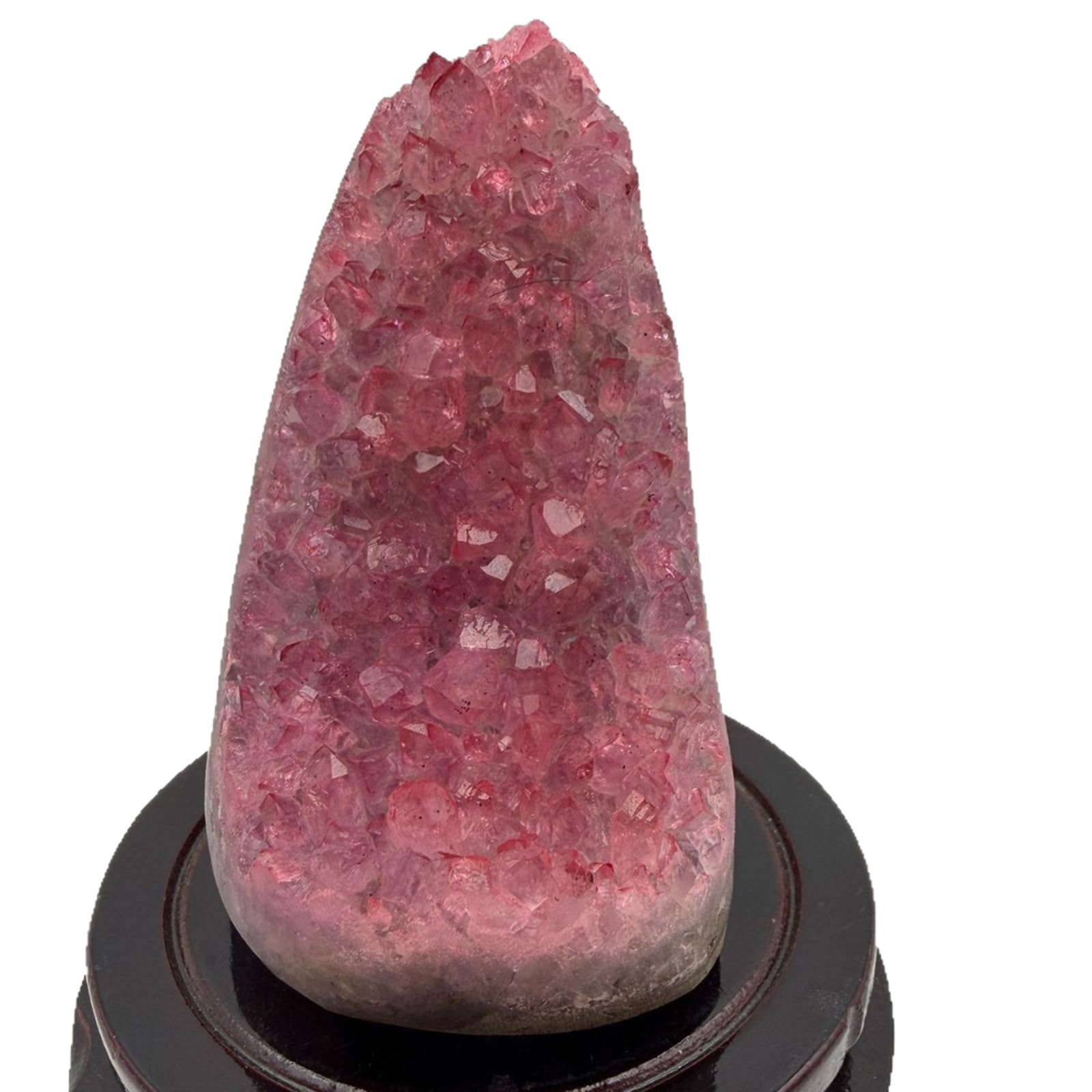 Hhhxkkuo Natural Pink Crystal Geode Cluster – Raw Rose Quartz Crystal Cluster for Healing Love Meditation Home Office Decor,600~700g