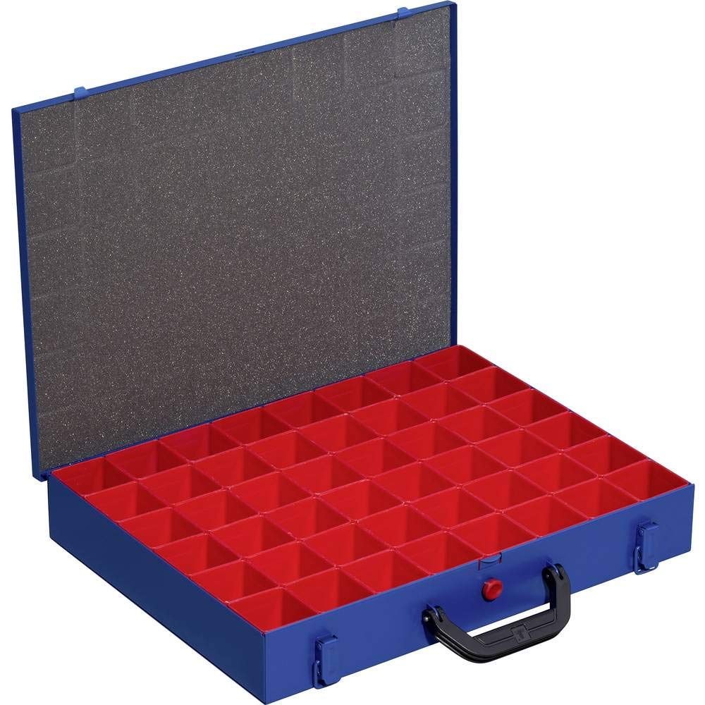 AllitMetal Hardware Box with 48-Removable Compartments - Blue
