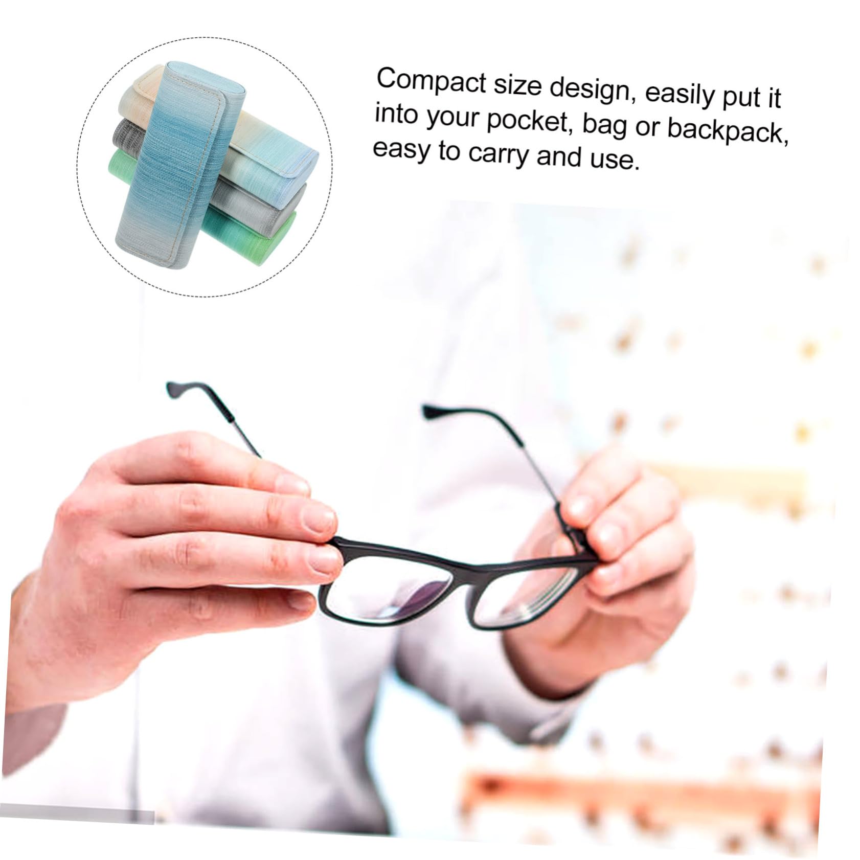 Brillenset Schutz Brillenetui Reisen Zu Kette Mehrere Gläser Leichte Brille Brillenbehälter Hammer Schützend Tragbares Mehrfachgerät Fall Klassisch Visier Pu
