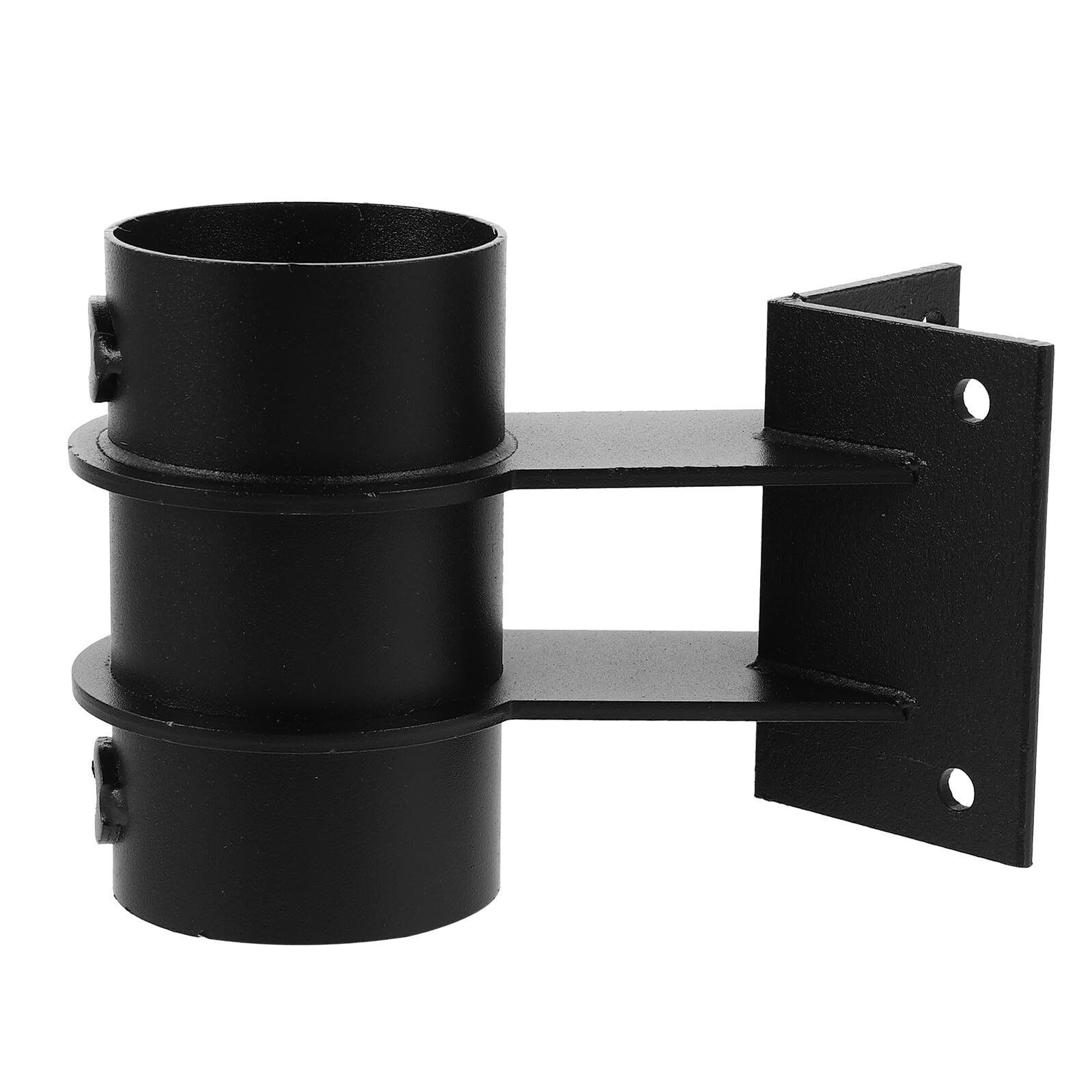 Staffa di Fissaggio per Ombrellone da Terrazza in Acciaio al Carbonio Supporto Regolabile per Palo 3-5 CM Ancoraggio Antivento per Balcone e Giardino Clip in Metallo per