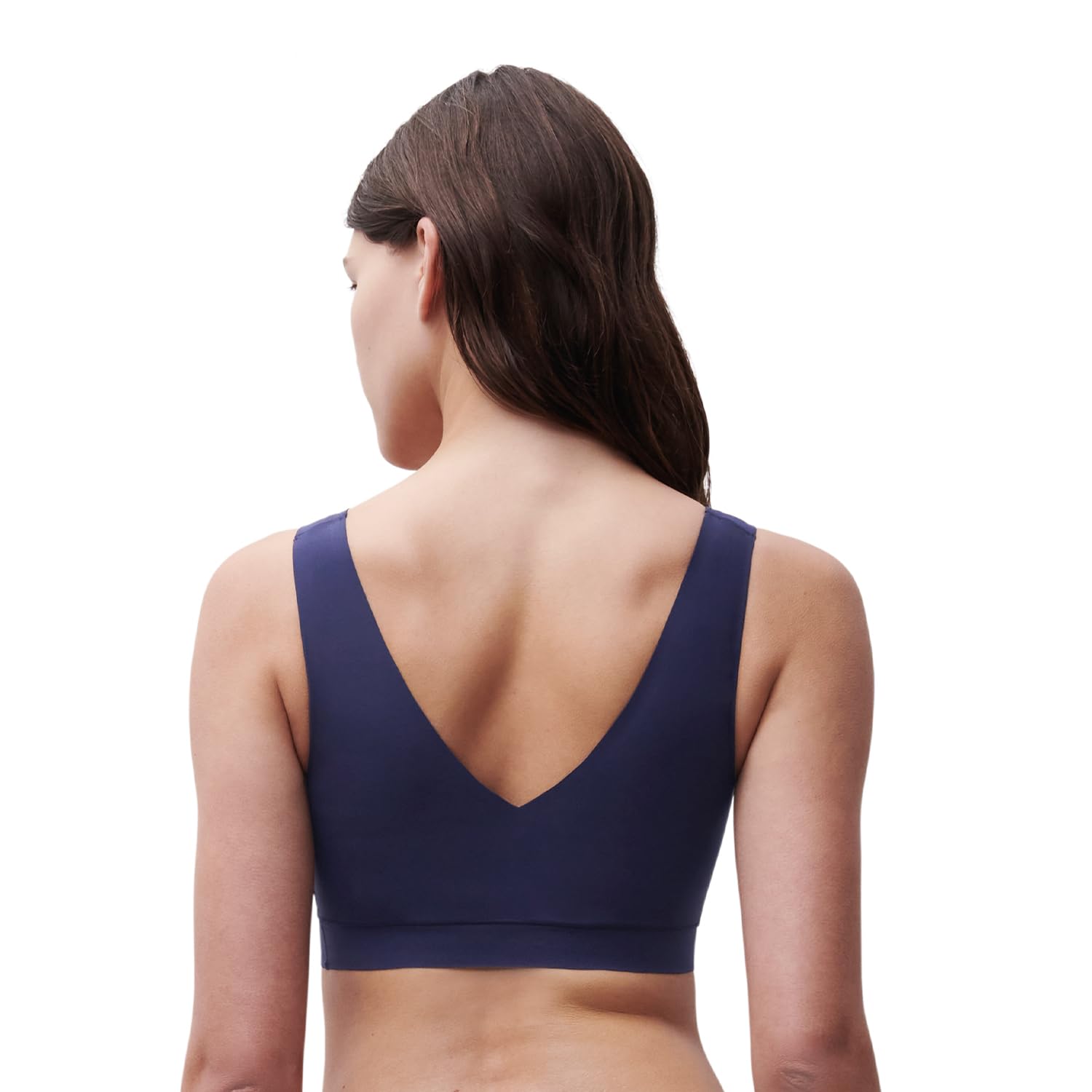Chantelle Damski miękki biustonosz z wyściełanym dekoltem w serek, niebieski (Marine Blue), XL/XXL