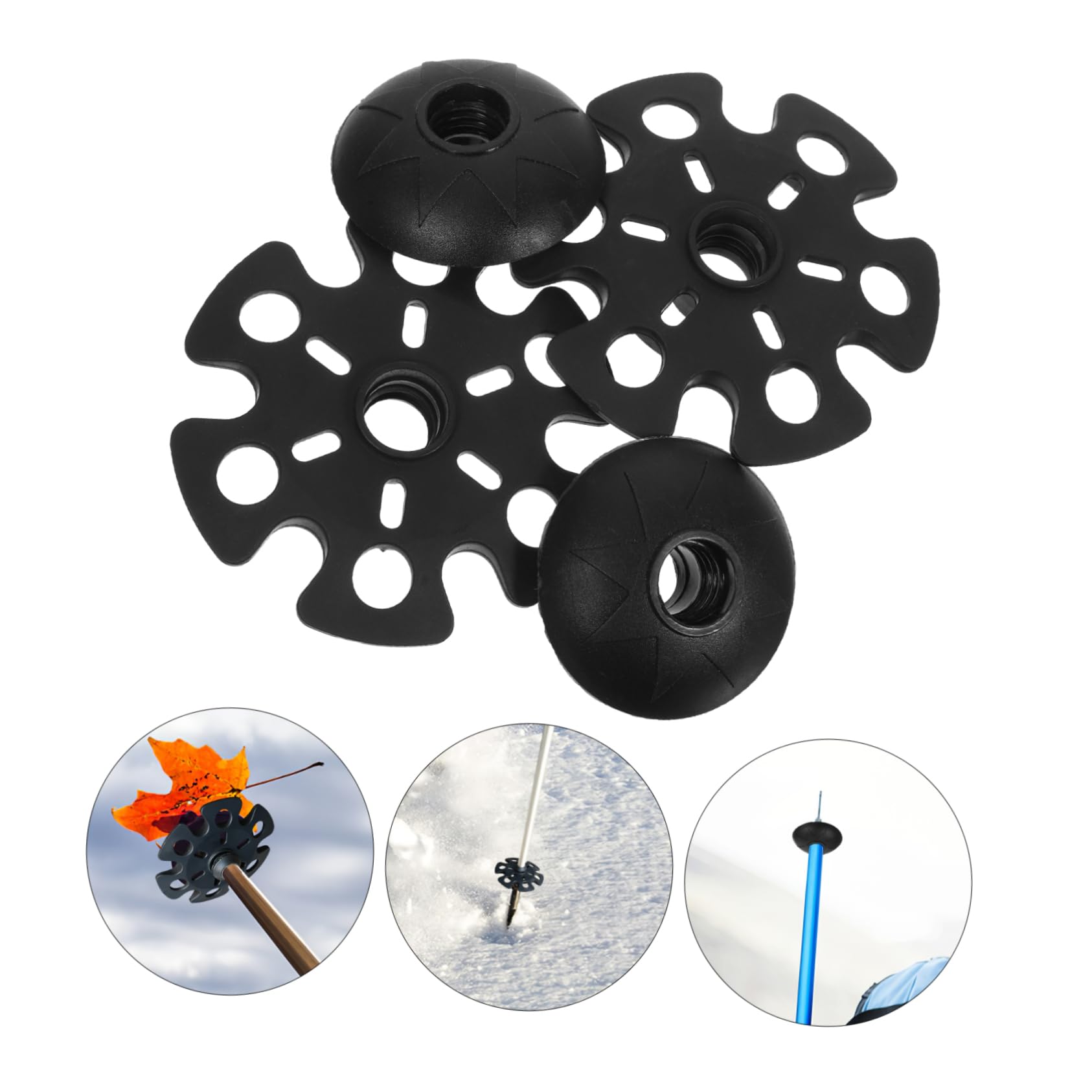 Toyvian 4 pièces Embouts Bâtons Randonnée Caoutchouc Antidérapants Accessoires Trekking pour Moyens et Seniors Couvre Pointe Durable pour Marche et Randonnée