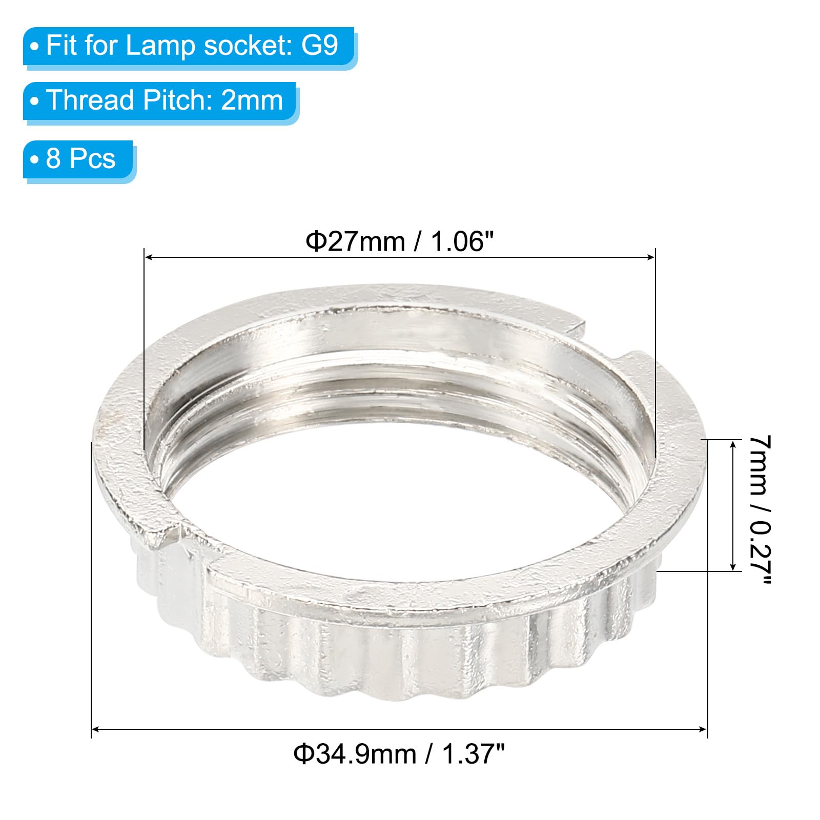 PATIKIL G9 Light Socket Rings - Image 2
