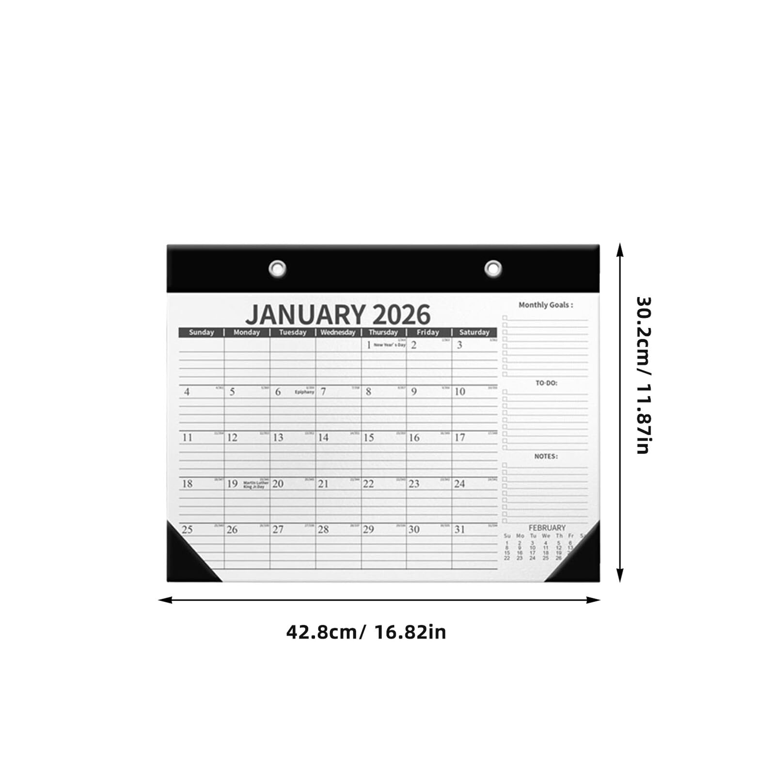 2 pezzi Calendario da Scrivania Planner Mensile in Carta Spessa per Ufficio e Scuola Design Elegante Superficie Liscia per Note Facile Organizzazione Appuntamenti