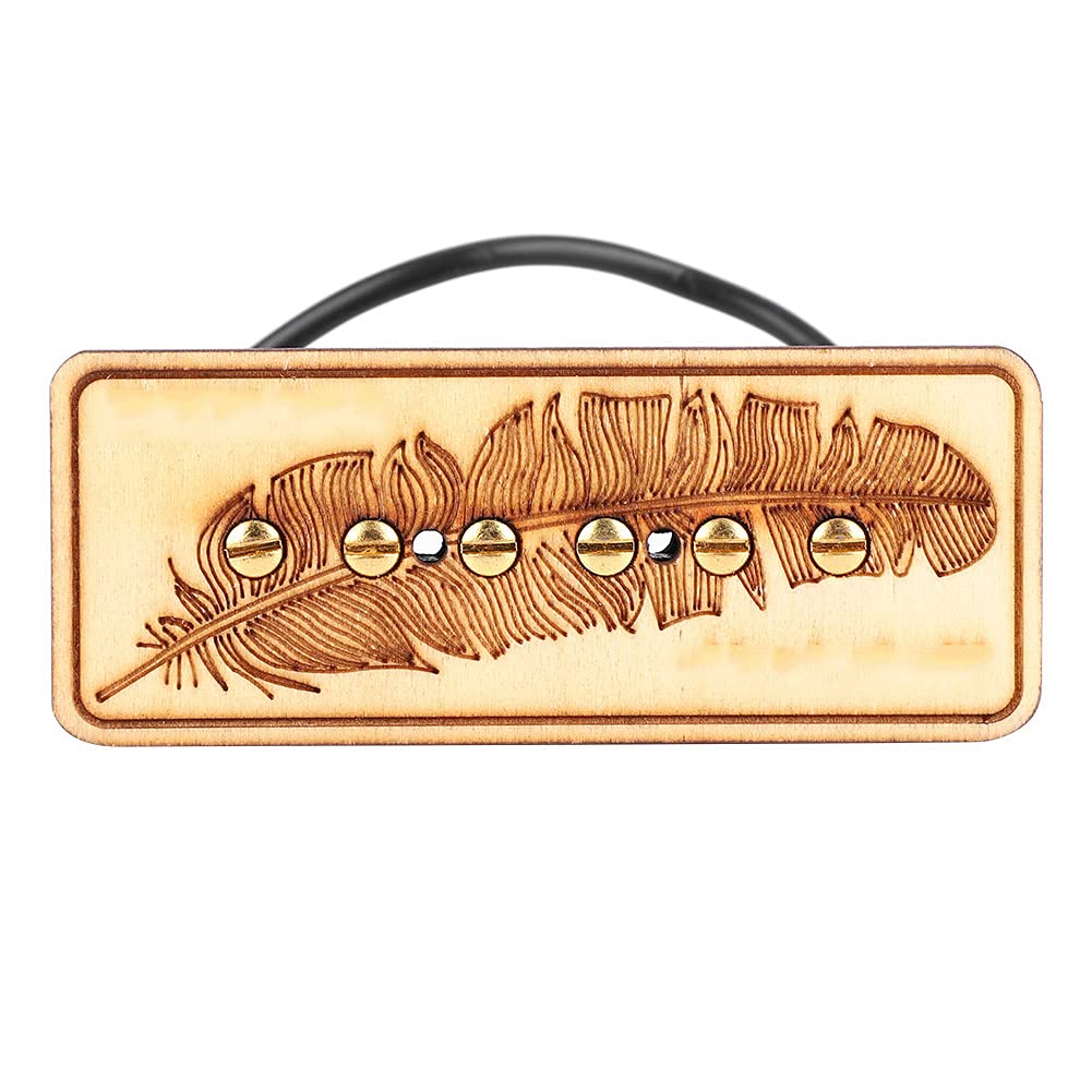 GMB213 Pickup per chitarra elettrica Materiale plastico Design di circuiti elettronici di precisione Pickup al manico a ponte Feather Wood SS per musicisti jazz Uscita tono morbido