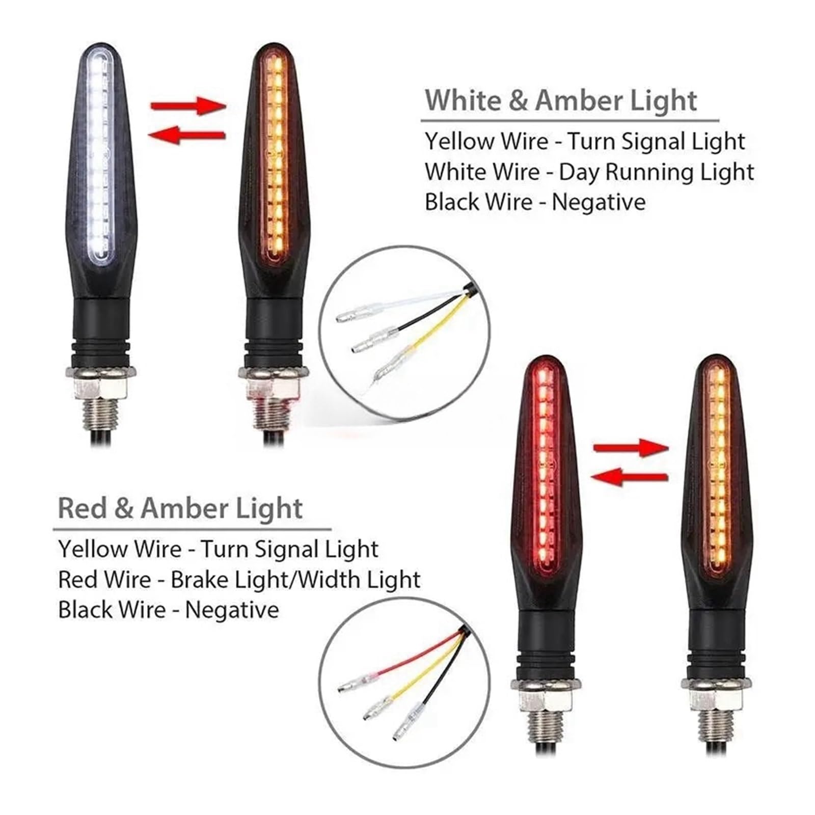 Indicatori di direzione a LED per moto a 24 LED Indicatoris Motos