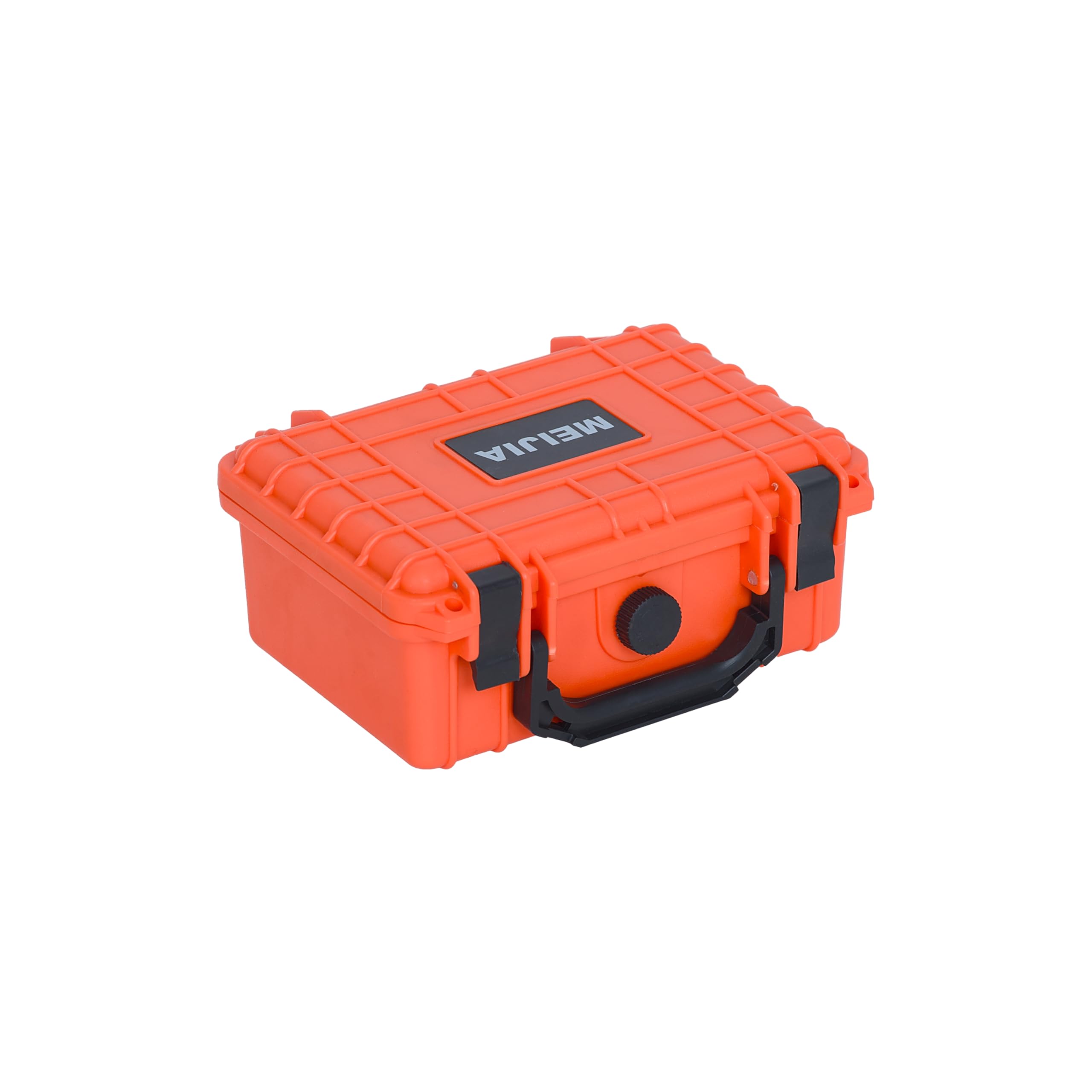 MEIJIA Portable All Weather IP67 Waterproof Protective Case, Hard Case,Camera Case With Customizable Foam,Fit Use of Drones, Cameras,Equipments, 8.12”x6.56”x 3.56” (Orange)