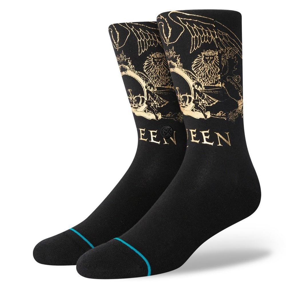Stance Golden Crew Socks Queen Music Black Calf Medium