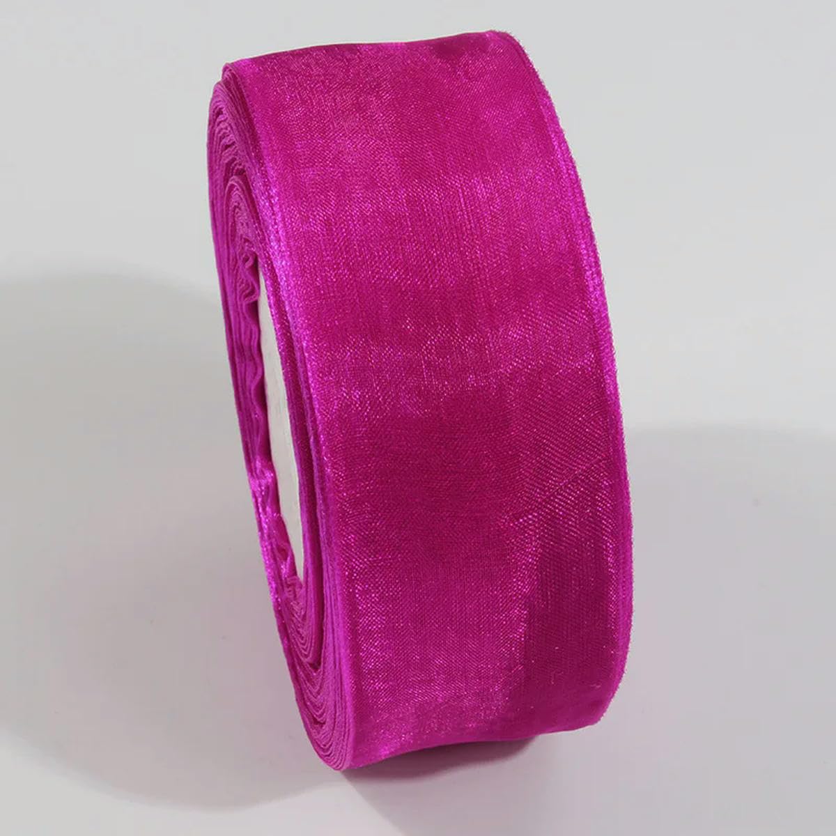 VICIYOO 50 Yards Sheer Chiffon Ribbon Organza Satin Ribbons for Gift Wrapping Wedding Decoration Bouquets Party DIY Crafts