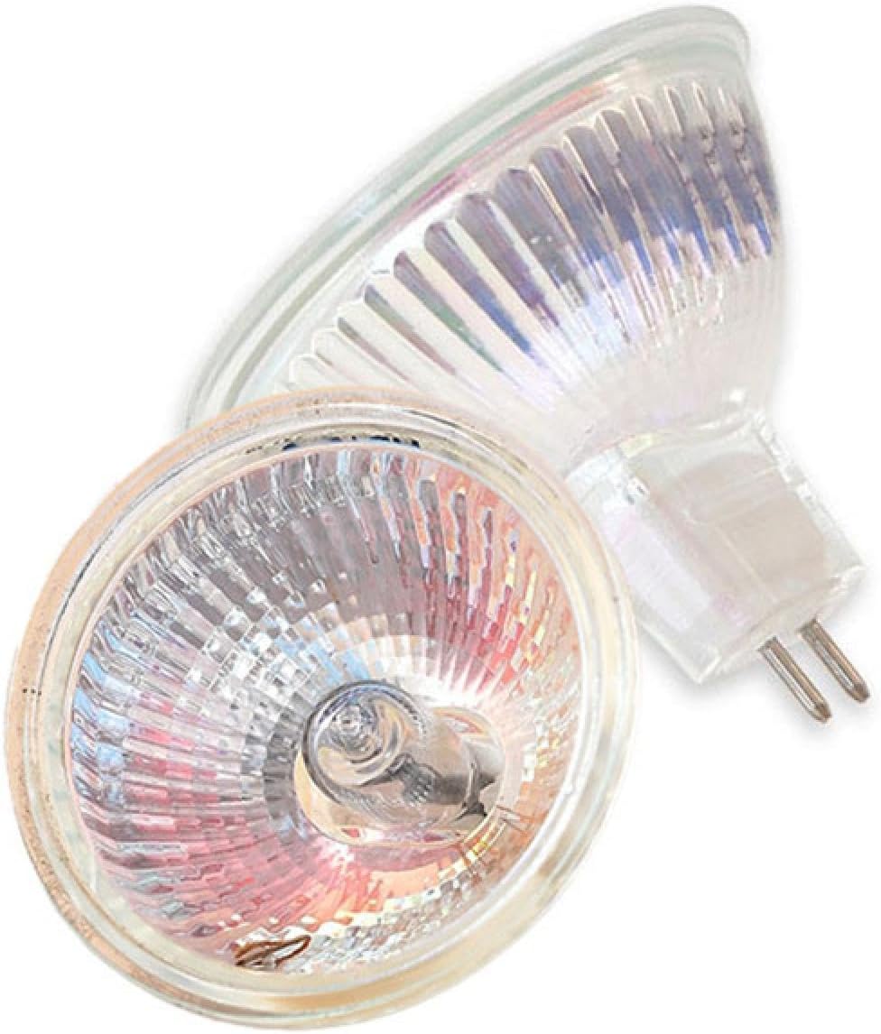 MR16 Halogen Bulb 12V 50W MR16 GU5.3 Halogen Reflector Light Bulb GU5.3 Bi Pin Base Spotlight MR16 Light Bulb with Clear Glass Cover Dimmable Warm White 5Pc 35W