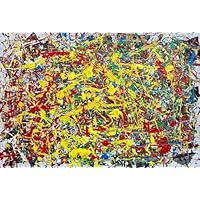 Amazon.co.jp: 大学教師による手描きのオリジナル抽象表現主義絵画 29