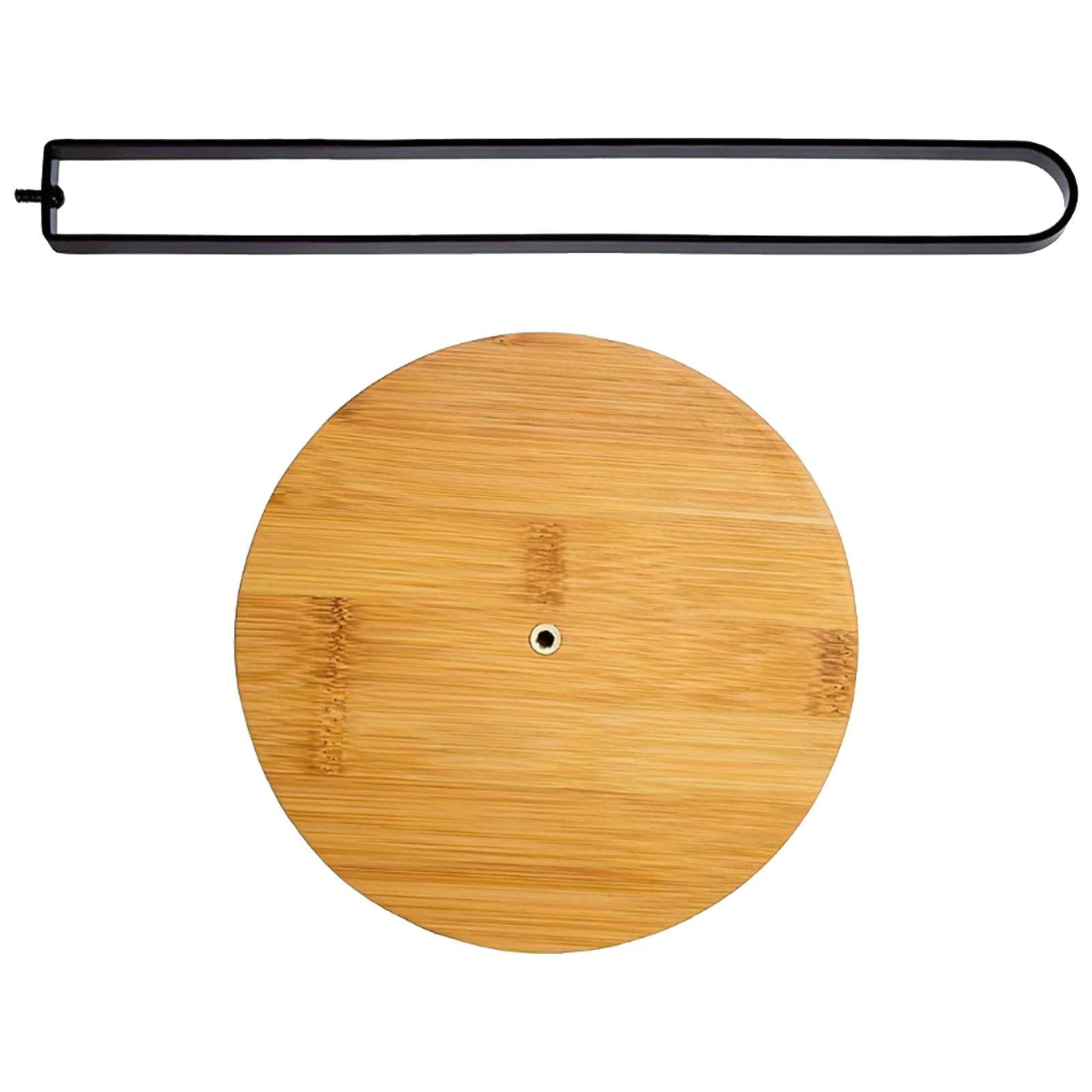 NEWFT Modern Scandinavian Design Metal Wood Paper Towel Stand Space Saving Removable Kitchen Counter Organizers for Home Bathroom Decors Nordic Styles Paper Towel Holder
