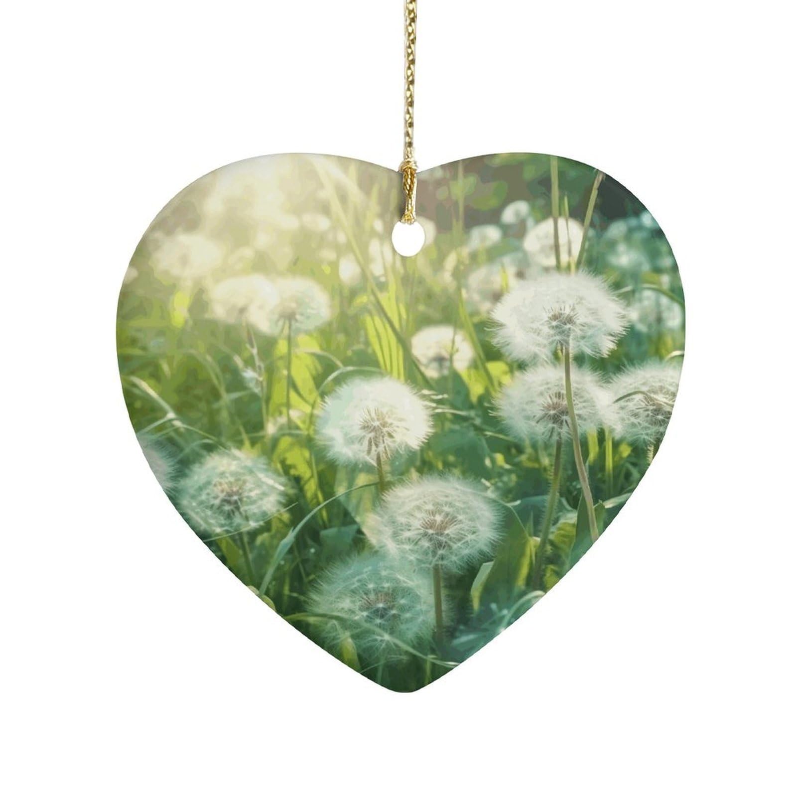 Fekiloot Style Dandelions On The Grass Ceramic Ornament Home Decor Keepsake