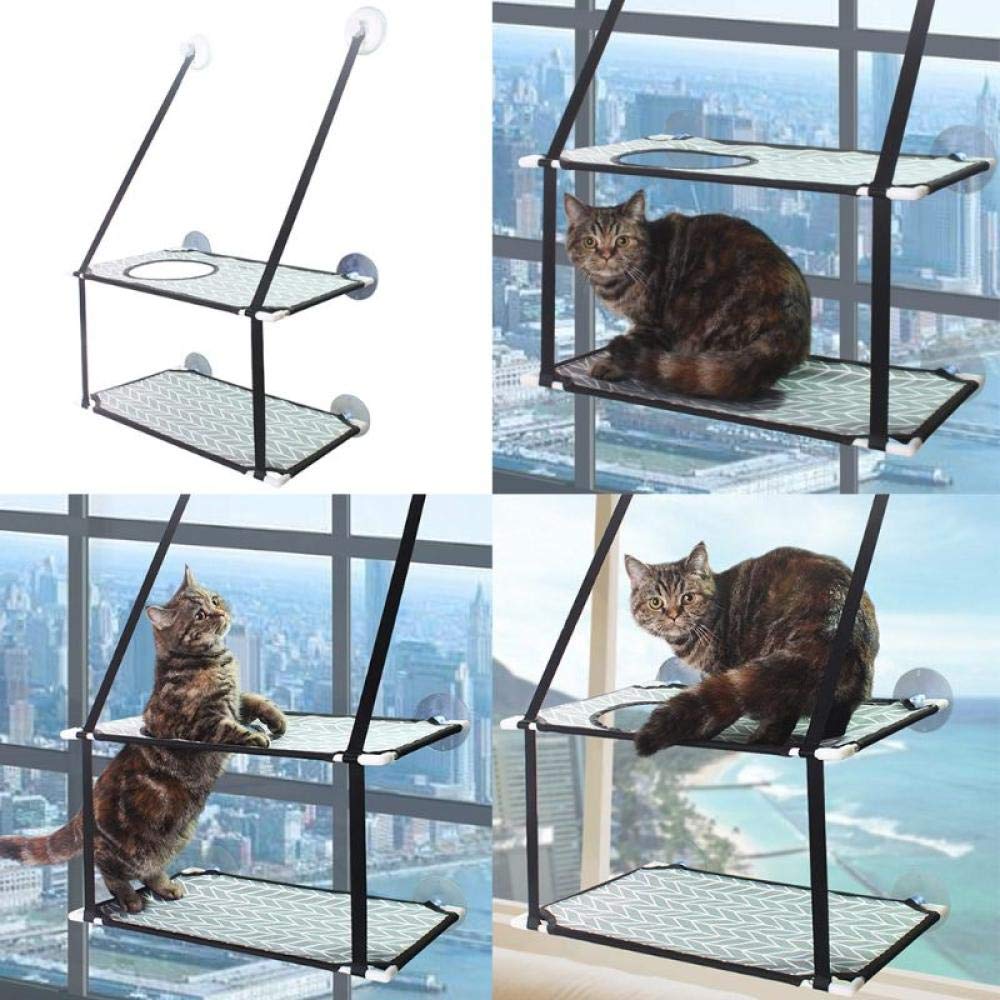 Katzenhängematte Cat Window Barsch Hängematte Einschichtige Fenster Sitzmatte Bett Kätzchen Safe Rest Bett Mit Absaugung 1St A