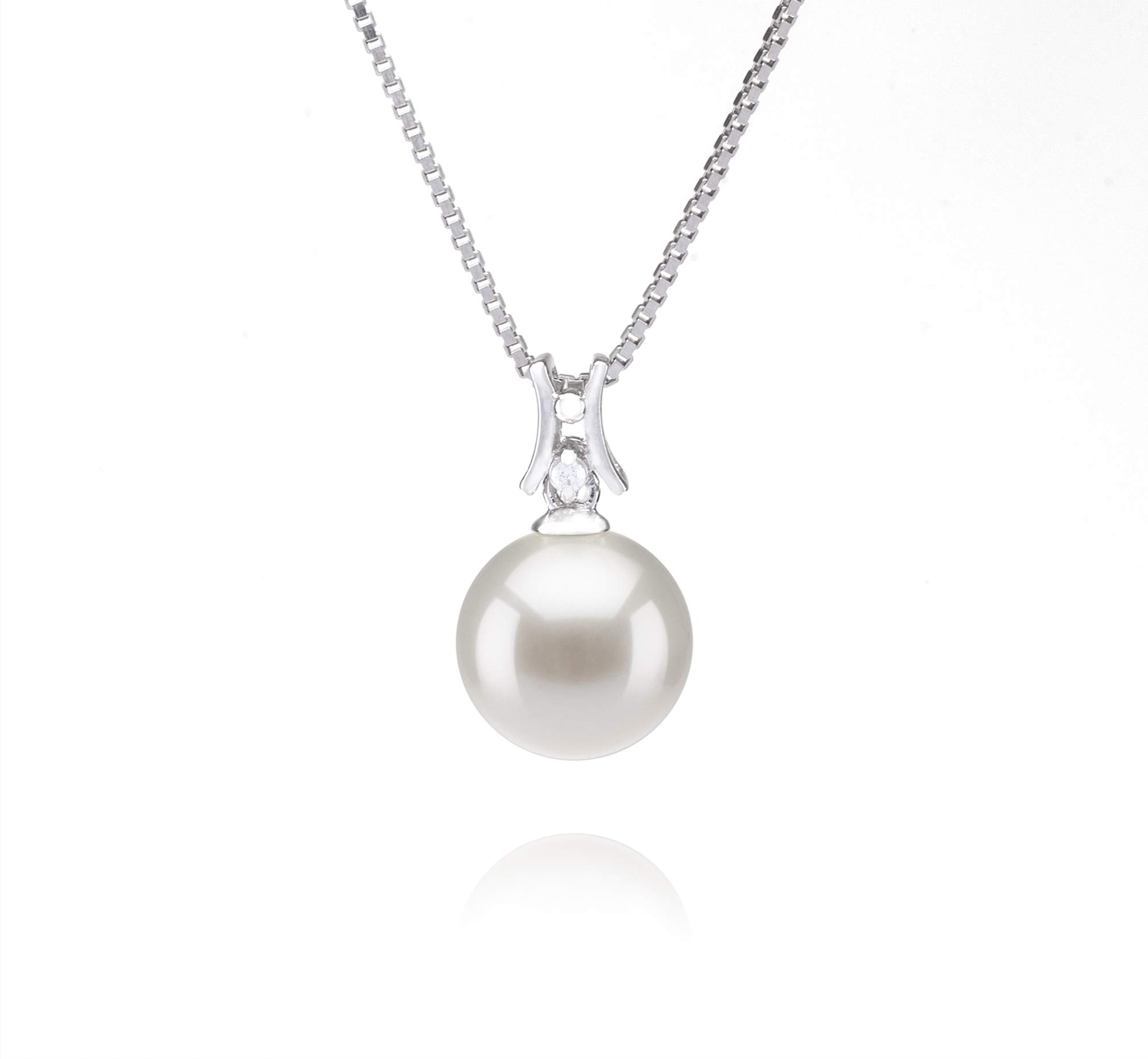 Lauren White 9-10mm AAAA Quality Freshwater 925 Sterling Silver Cultured Pearl Pendant For Women