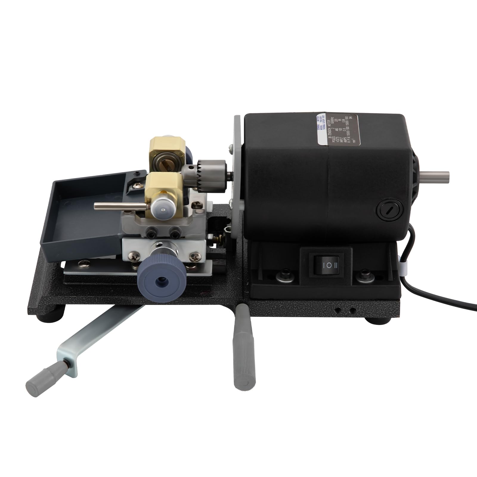 Perlen-Bohrmaschine, Bohrfutter aus 45er Stahl, Perlensetzmaschine Werkzeuge für Hüte/Schuhe/Kleidung/Taschen/Röcke, Perlen DIY Zubehör (Schwarz)