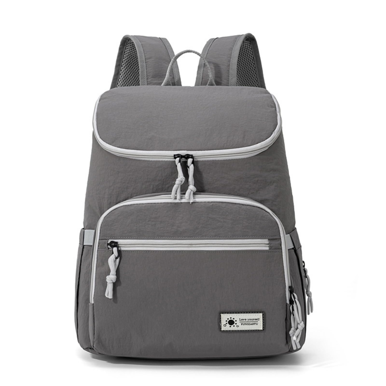 Gralara Zaino Fasciatoio Imbottito Borsa Fasciatoio Facile da Pulire Borsa con Tasche Laterali per Mamme, Array, Grigio Scuro