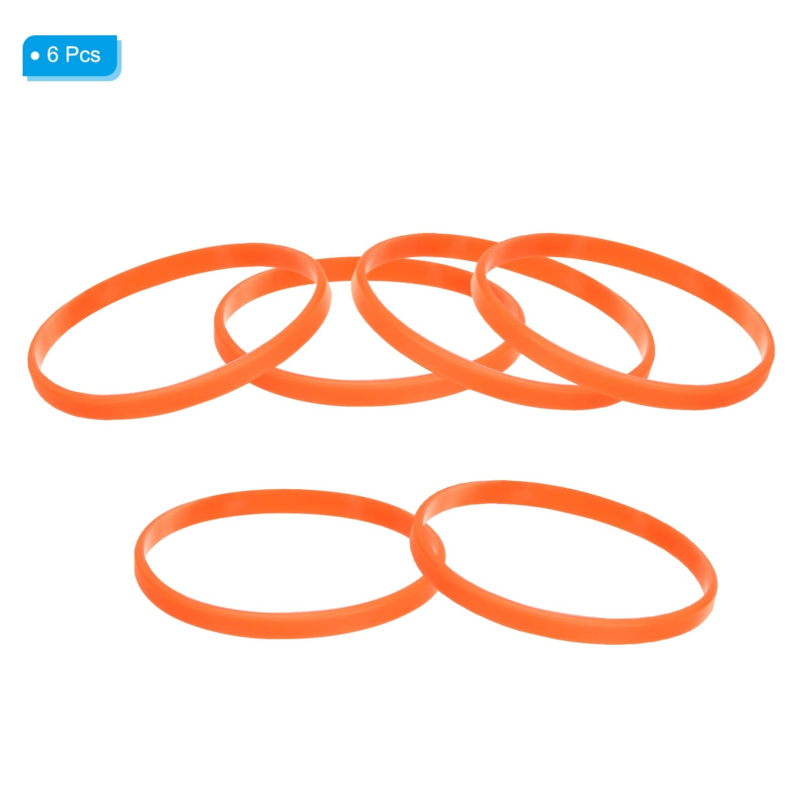 PATIKIL Silicone Bracciali, 6pz Colorati Gomma Bracciali bianco Elastici Sport Fasce per Adulti Adolescenti Sport Squadra Giochi, Giallo
