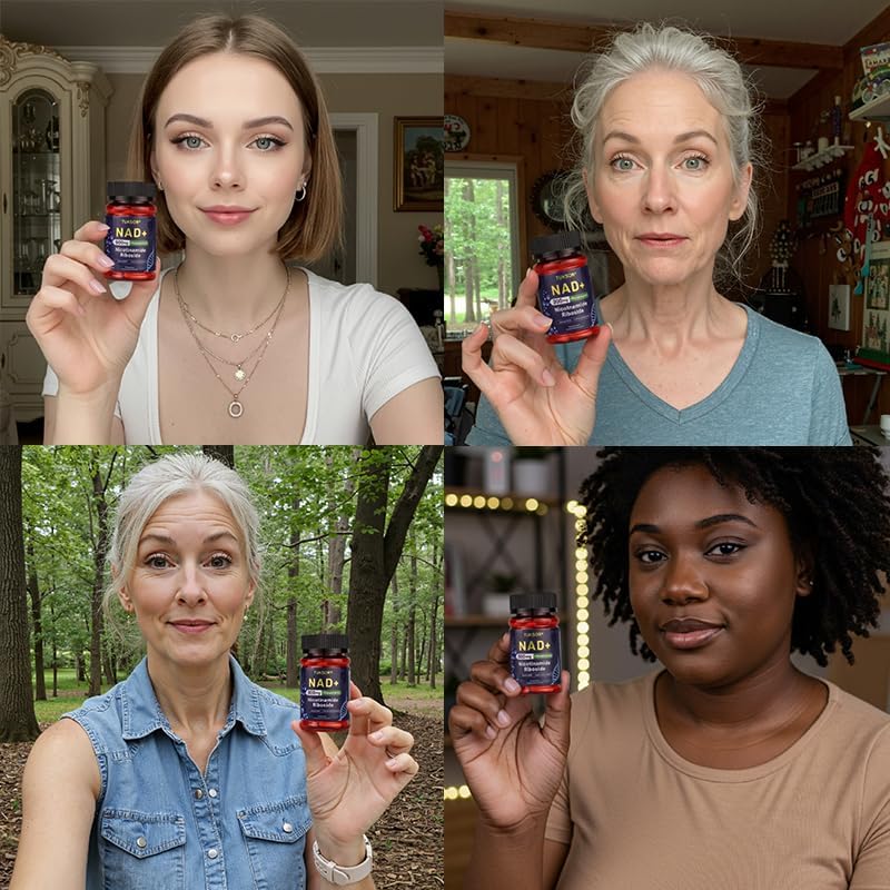Miniatura 6 de Suplemento NAD+, ribósido de nicotinamida, resveratrol liposomal, reparación celular, ayuda a la energía, vitalidad de envejecimiento, enfoque, 60
