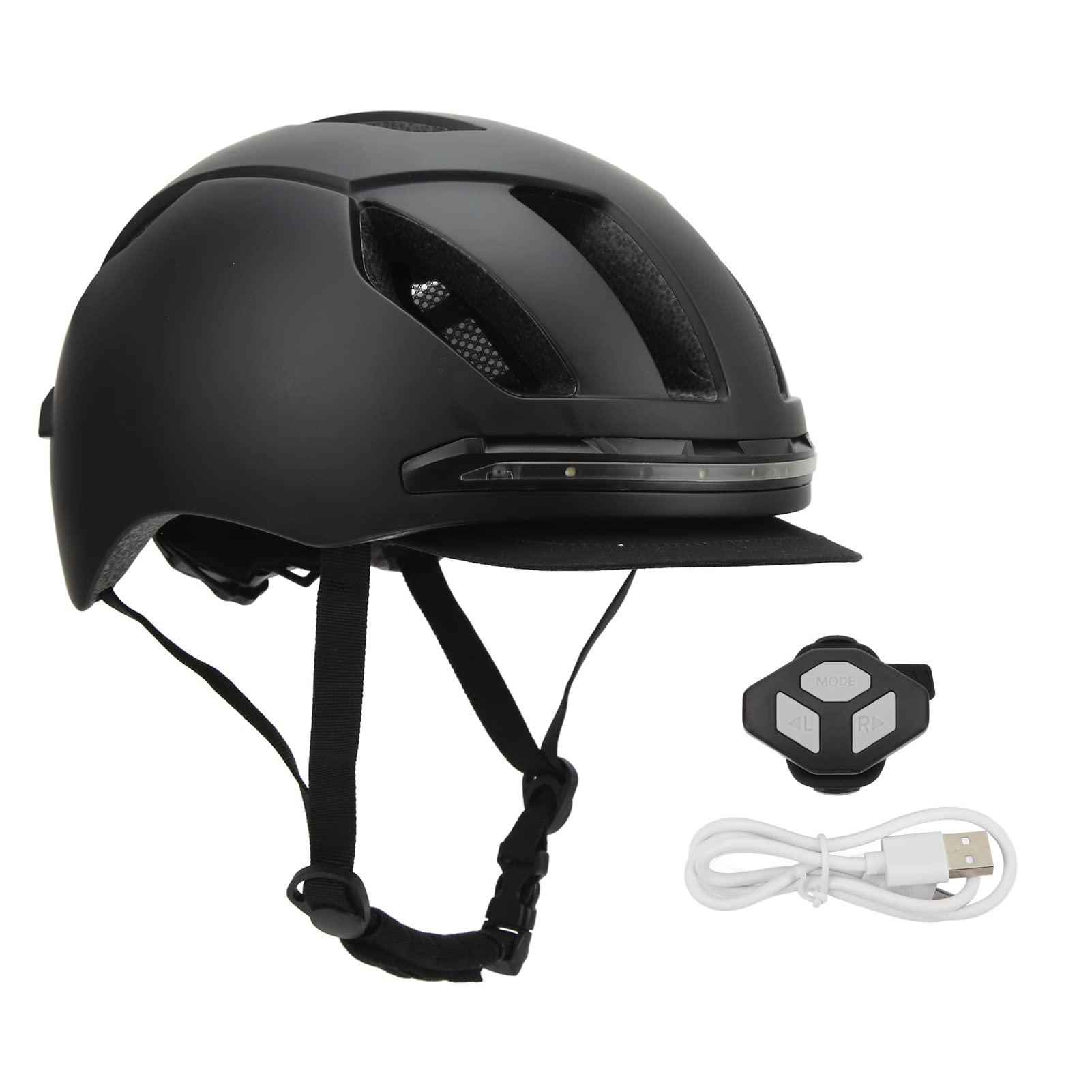 Casco de Bicicleta con Luces LED Recargables por USB, 5 Modos, Esfera Ajustable para Adultos y Adolescentes, Ciclismo de Montaña y Carretera