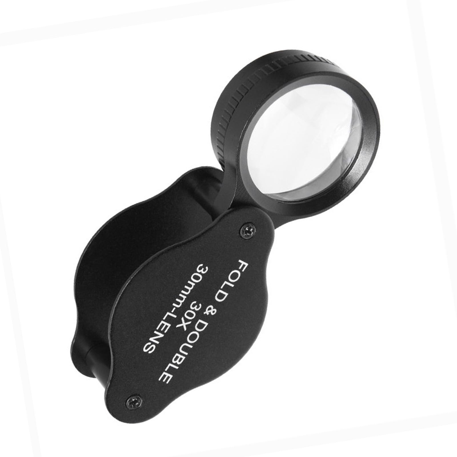 Handheld Magnifier Glass Foldable 30X Lens for Inspection Jewelry Stamps Portable Foldable