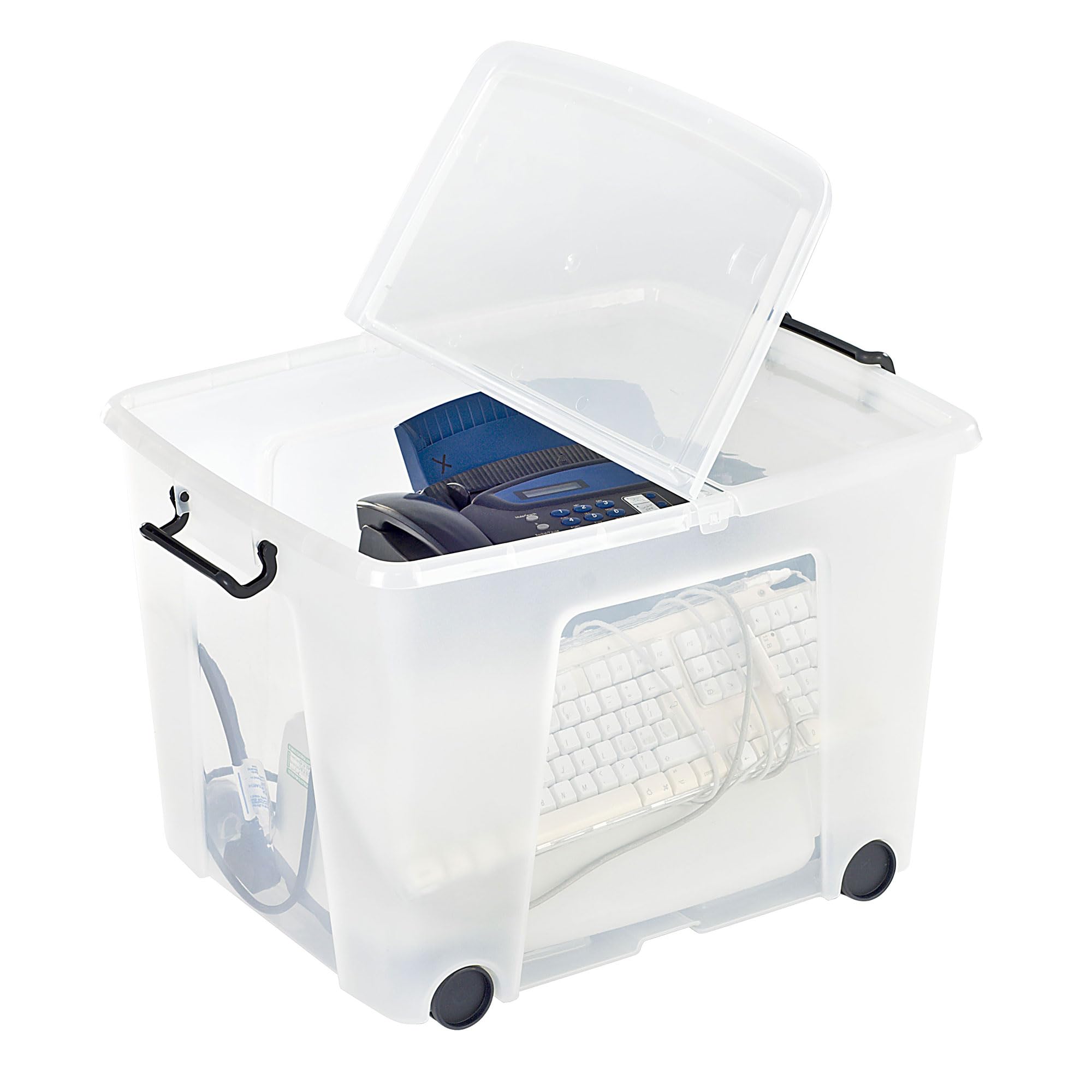 Strata by CEP Boîte de Rangement 75 L + roulettes HW676 Cristal