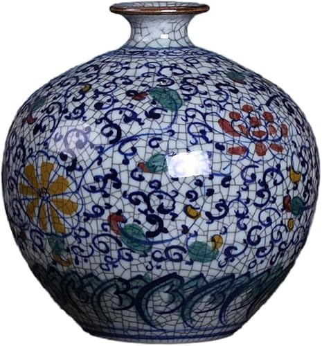 Bzgpmfud One Color Vase Desktop Ceramic Decoration Ornaments(W21x H22cm)