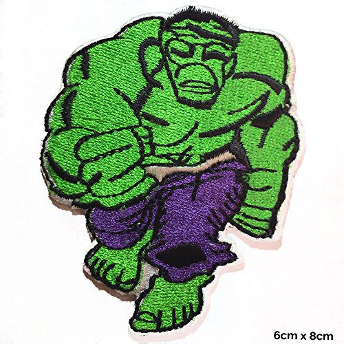 HULK PATCH,Marvel's The Avengers Comic Superhéroe parche para planchar o coser bordado PATCH o insignia disfraz de disfraz de camisa bolsa chaqueta chaqueta