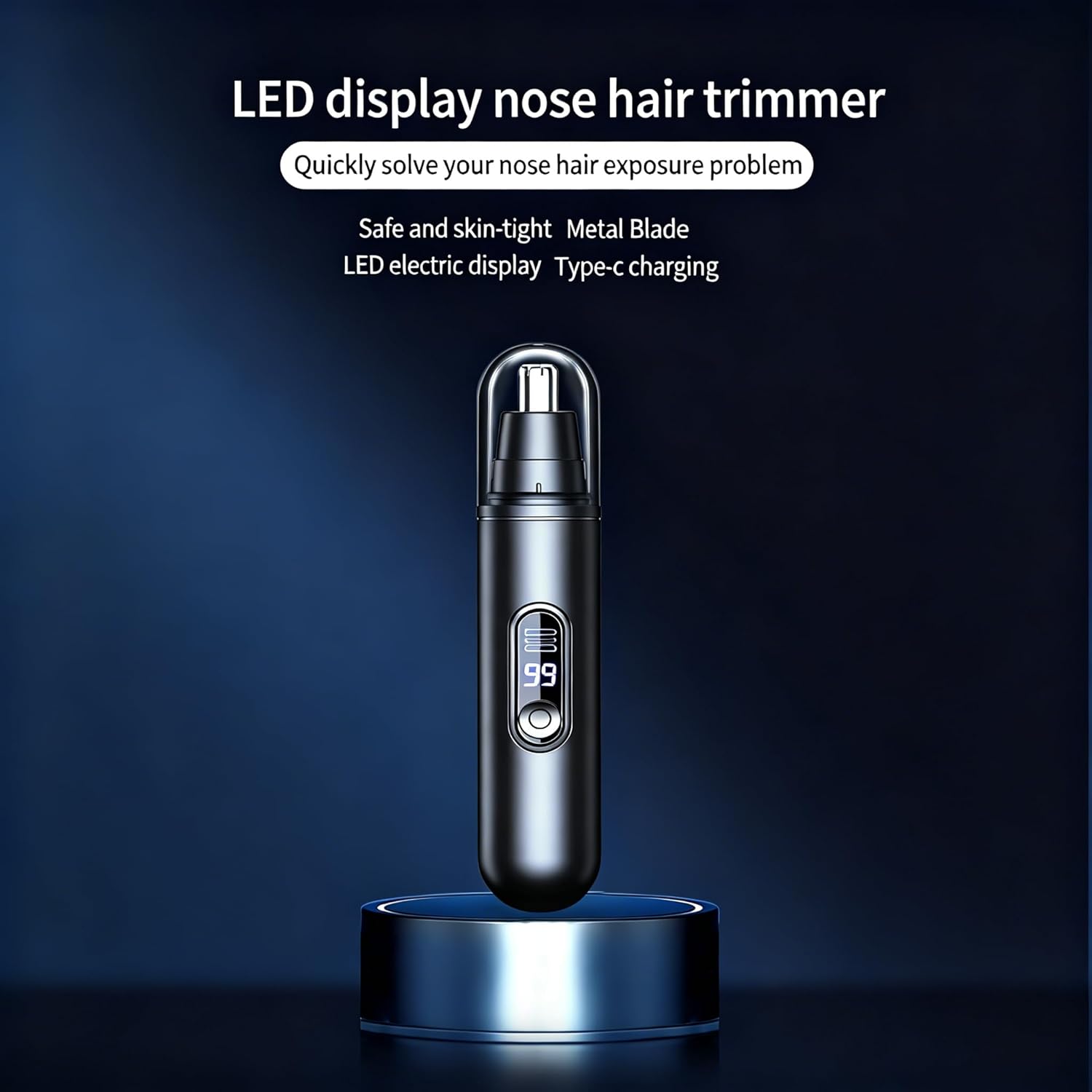 Rechargeable Nose Hair Trimmer for Men, Best Ear and Nose Hair Trimmer for Men, Professional Painless Mens Facial Hair Grooming Trimmer
