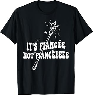 Funny Fiancée Engagement Bridal Party Wizard Wand Bride T-Shirt