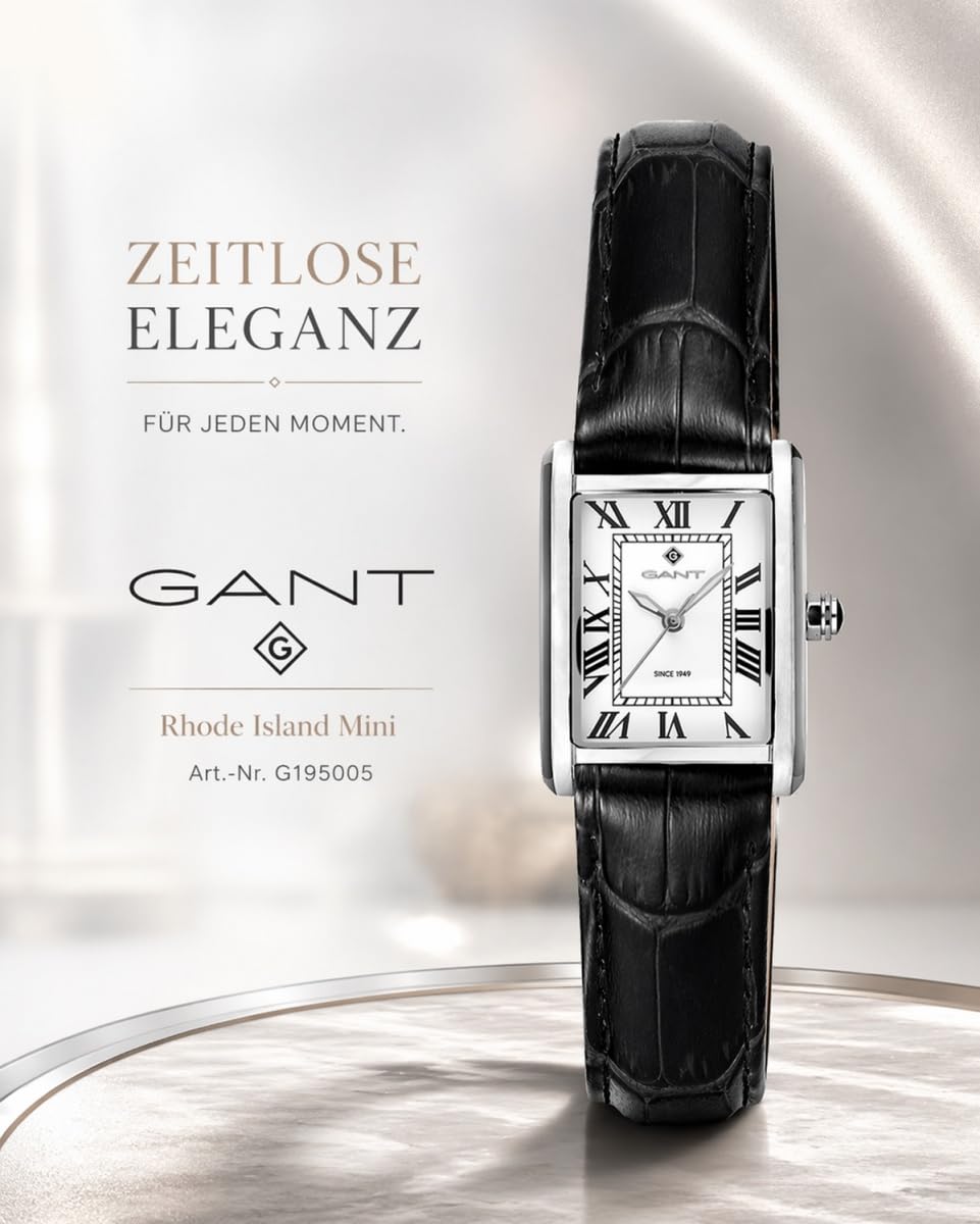 GANT Rhode Island Mini Damenuhr 20,5 mm Edelstahl Quarzwerk 3 ATM Mineralglas