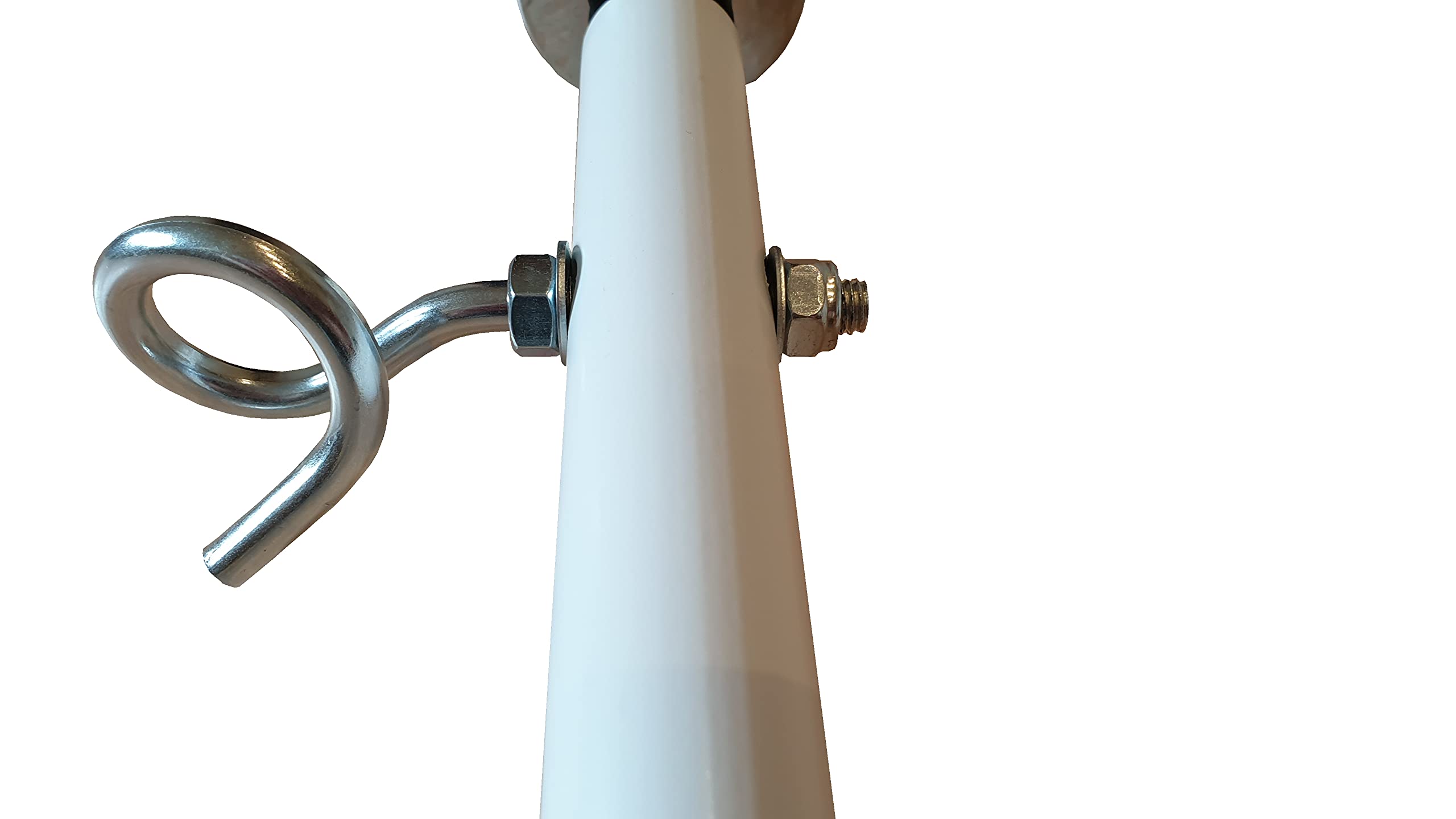 Klimmzugstange - für Türrahmen - mit Haken für Kinderschaukel - Montage ohne Bohren - Reckstange aus Metall - Pull Up Bar - Training-, Fitnessgeräte für Zuhause - Weiß - 70 cm