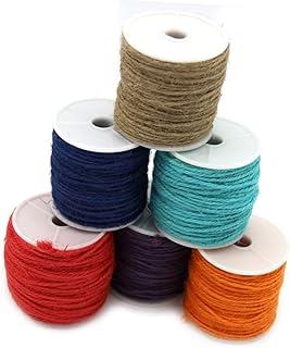 Ciieeo Crafts Jute Rope Natural Jute Twine Gift Tags Twine Jute String Natural Twine CNA Gifts Jewelry Twine Craft Colorful Jute Twine Rope Jute Thread Manual Jewelry Red Jute Twine