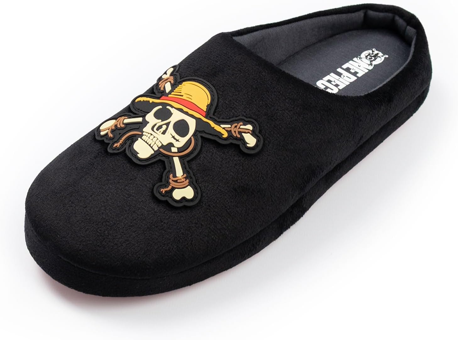 One Piece Black Logo Mule Slippers | Men's Indoor Footwear | Cartoon Character Design - Image 8