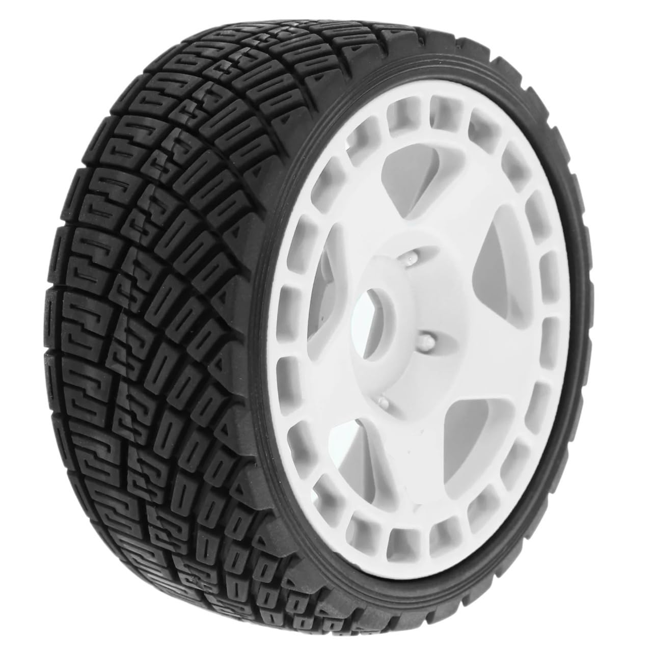 4PZ Gomme Rally RC 100mm 1/7 1/8 Esagono 17mm | ARRMA, Traxxas, Redcat, Team Losi, Kyosho, HPI WR8, HSP(White)